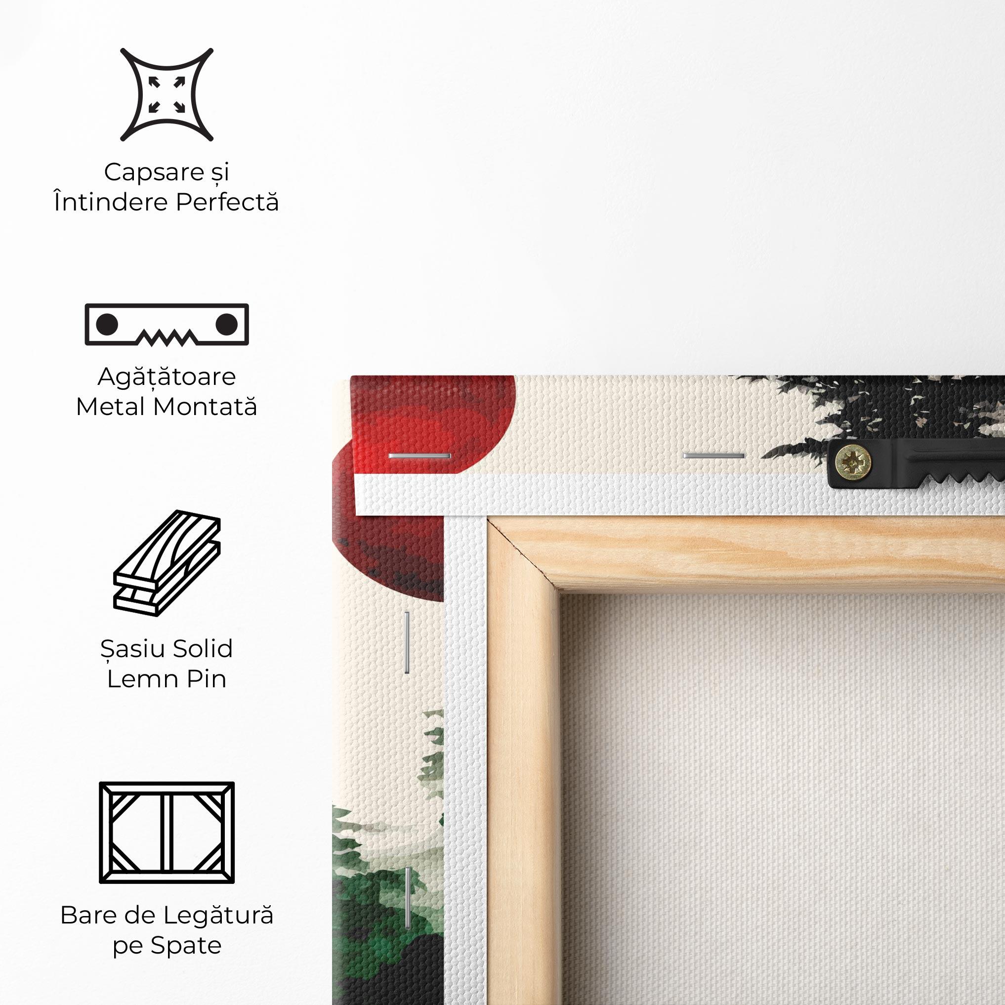 Tablou Canvas Green Red Tree Art mockup 5