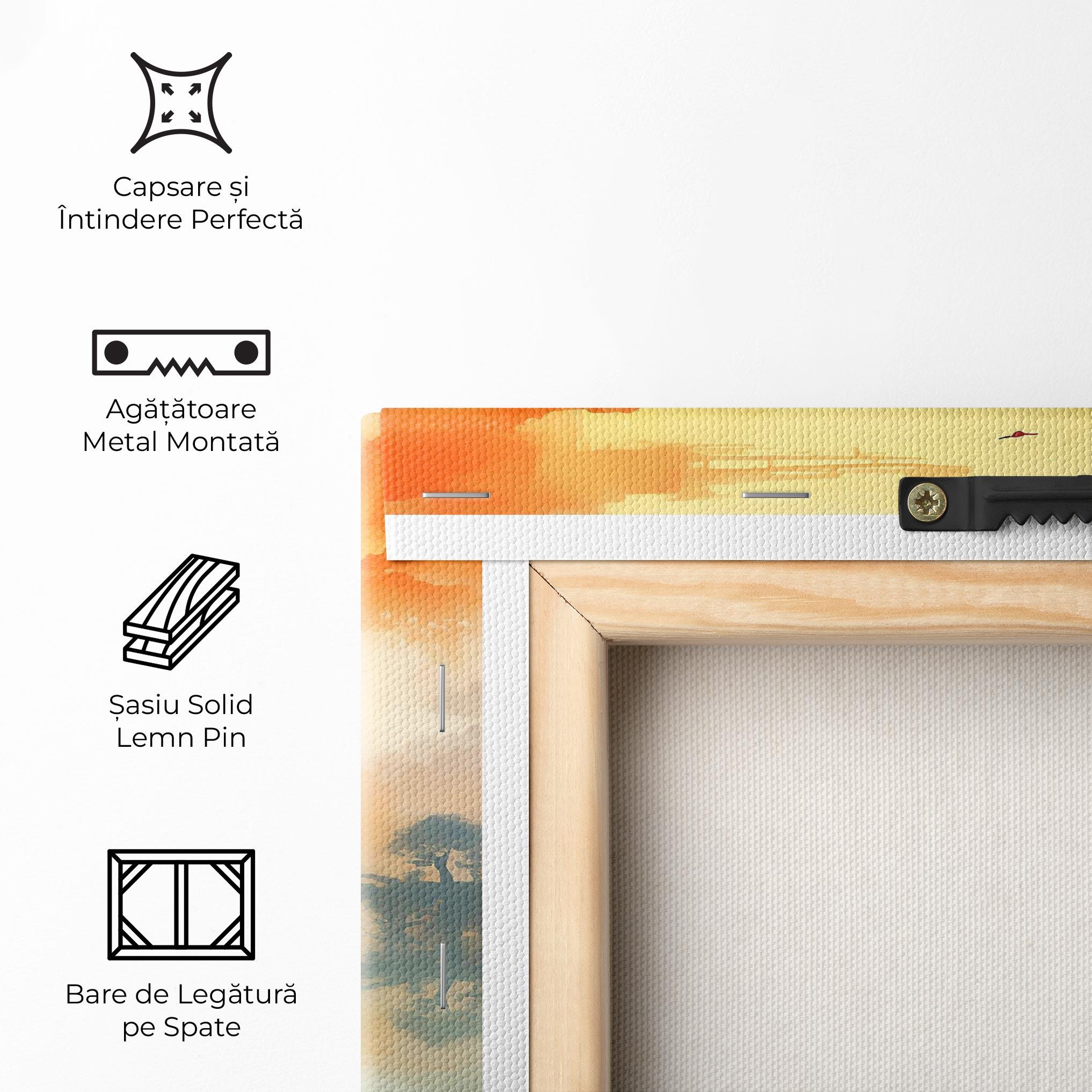 Tablou Canvas Sunset Fog Water mockup 5