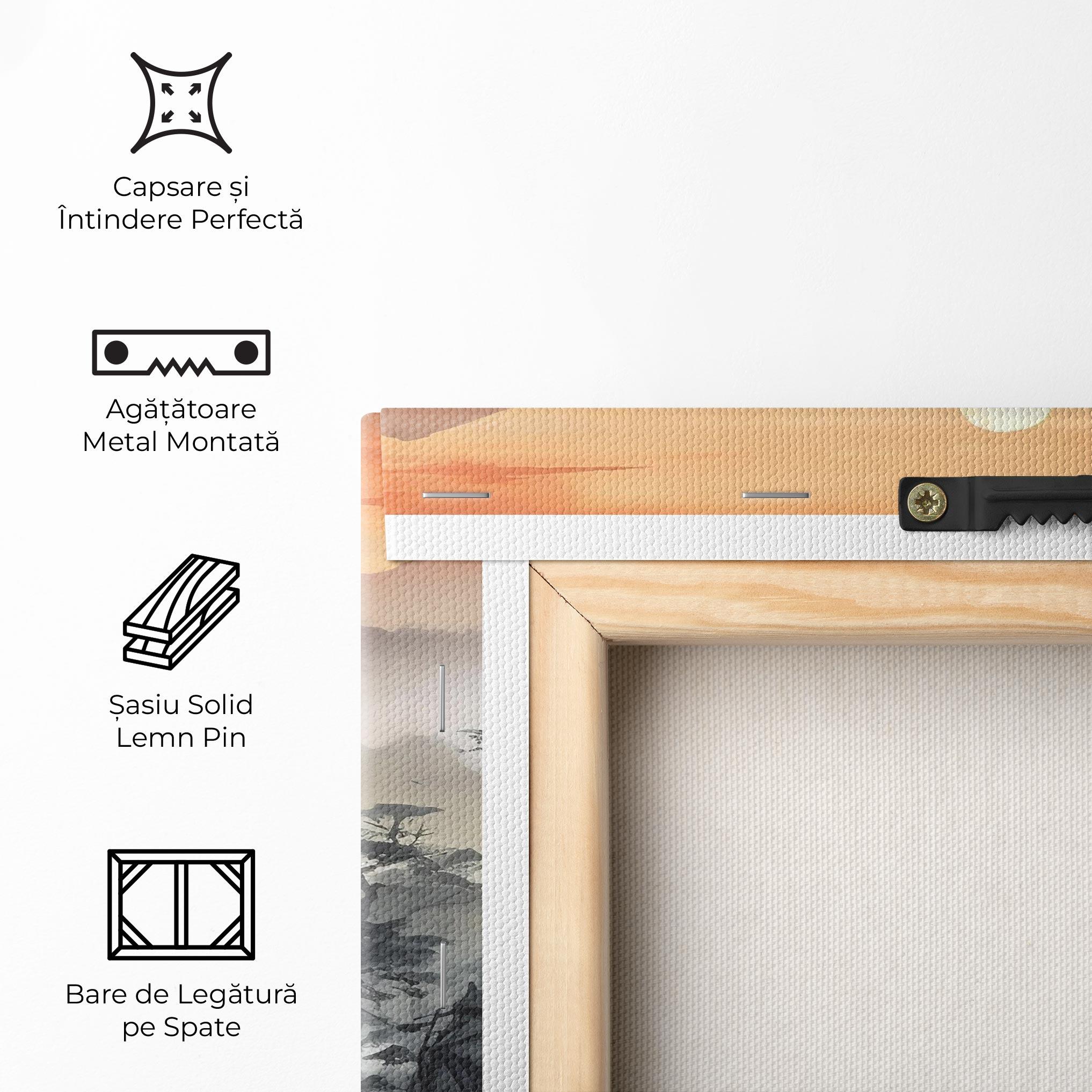 Tablou Canvas Sunset Fog mockup 5