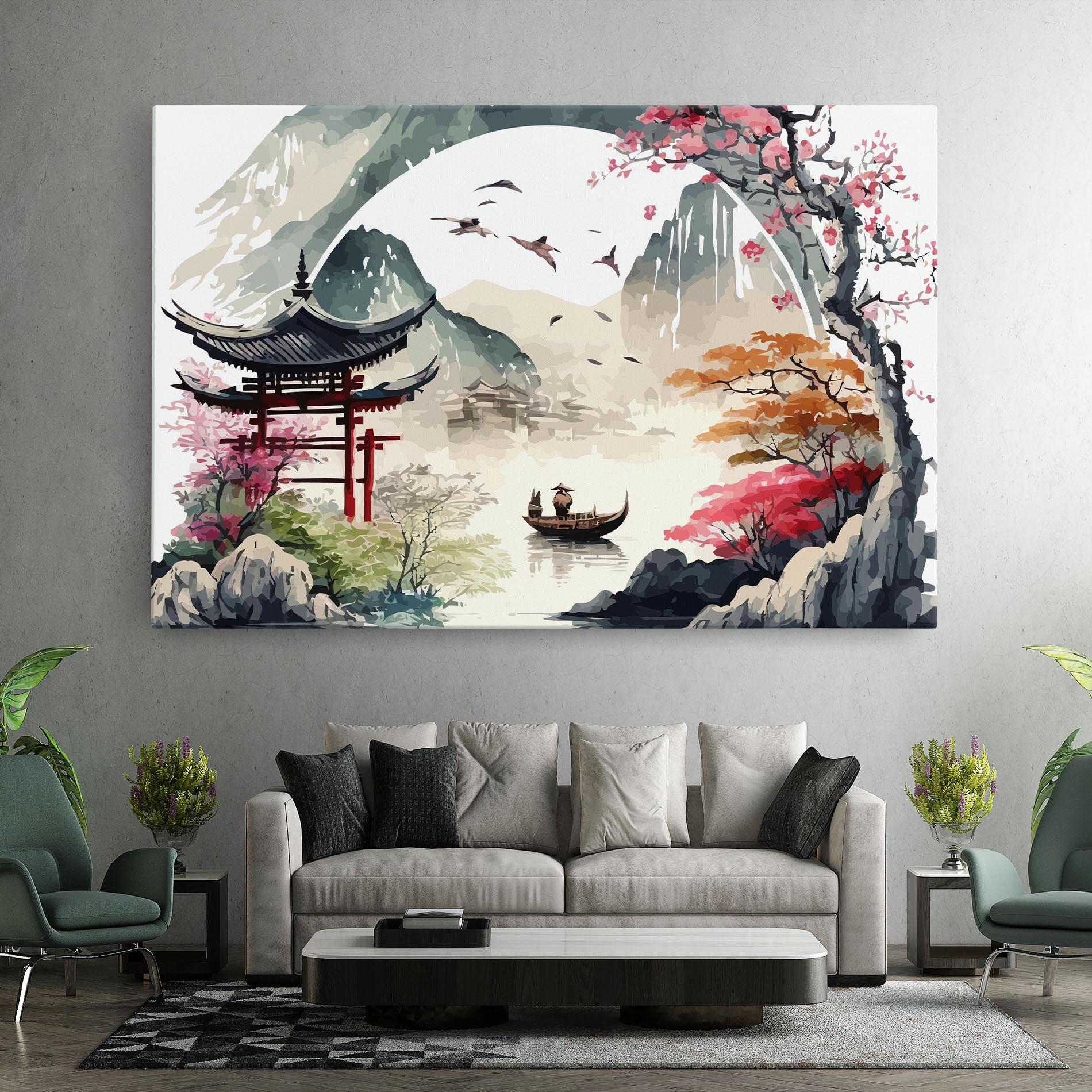 Tablou Canvas Beautiful Asiatic View mockup 7