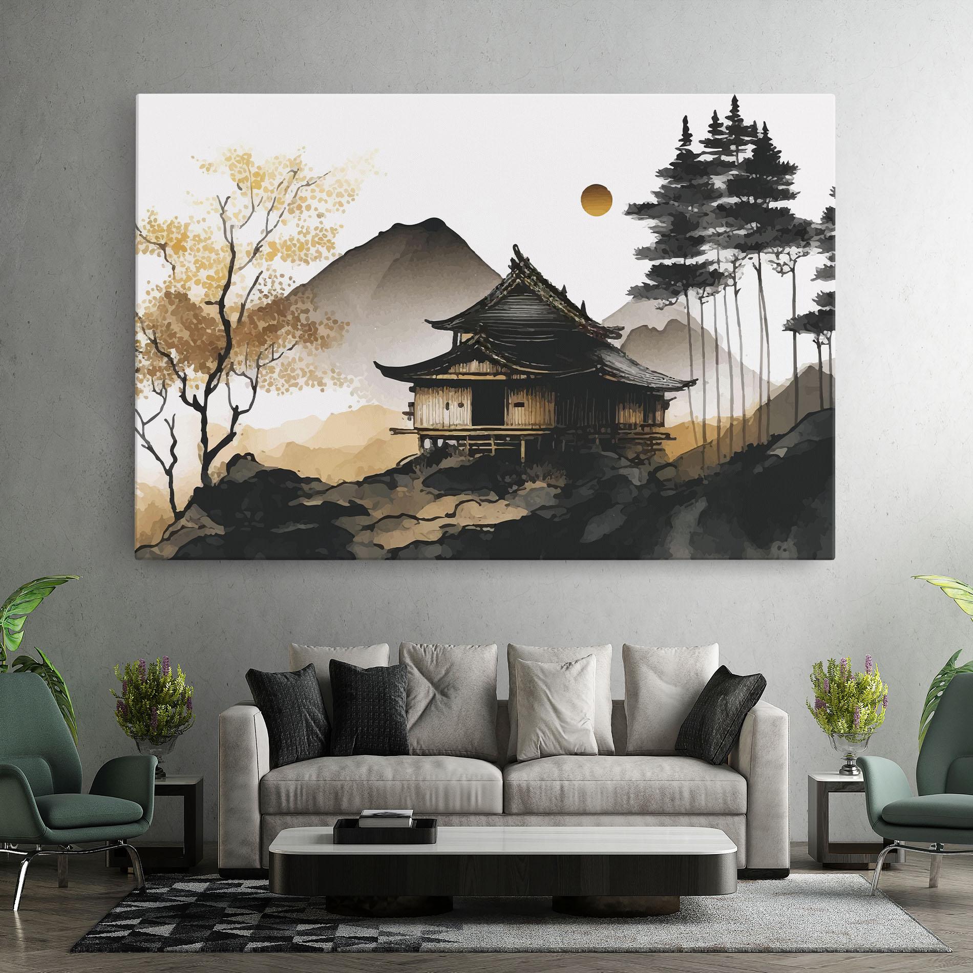 Tablou Canvas Gold Japanese Temple mockup 7