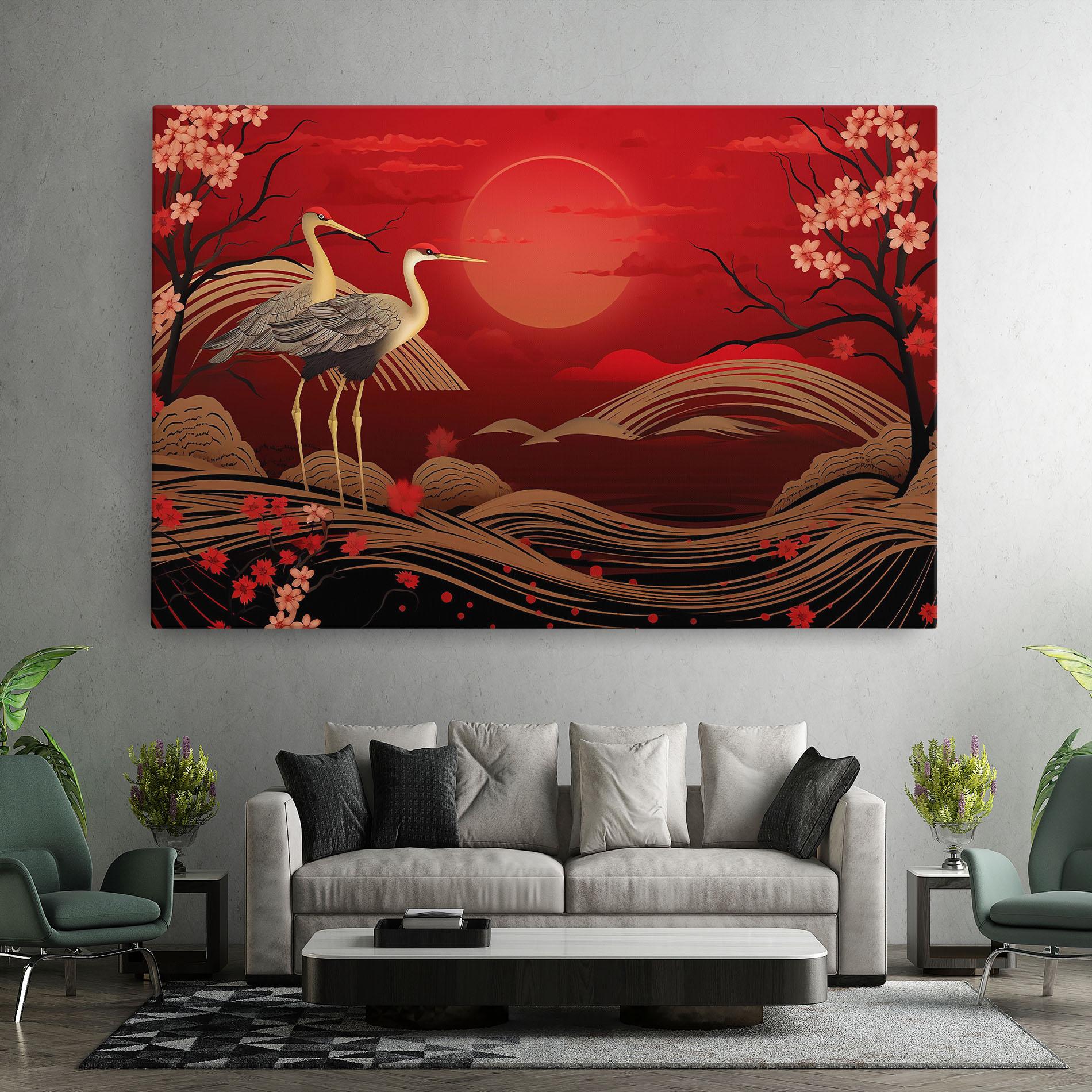 Tablou Canvas Gold Landscape Painting mockup 7