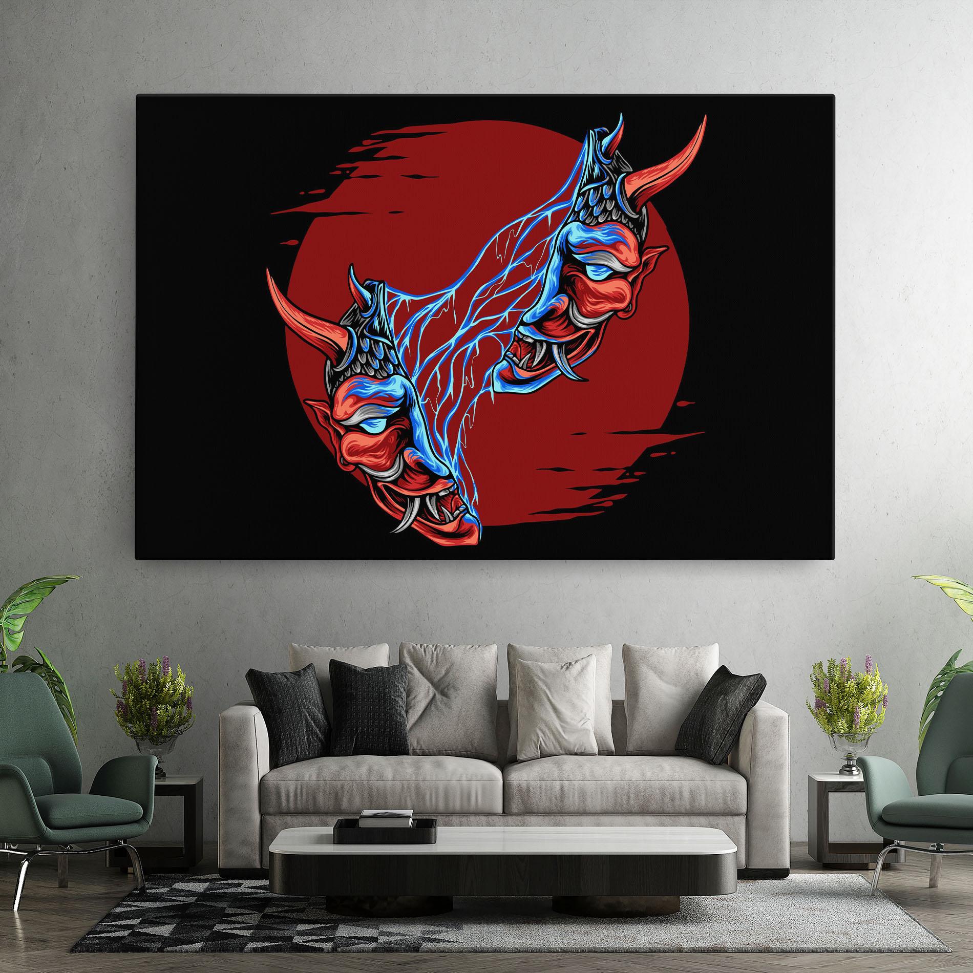 Tablou Canvas Japanese Mask mockup 7