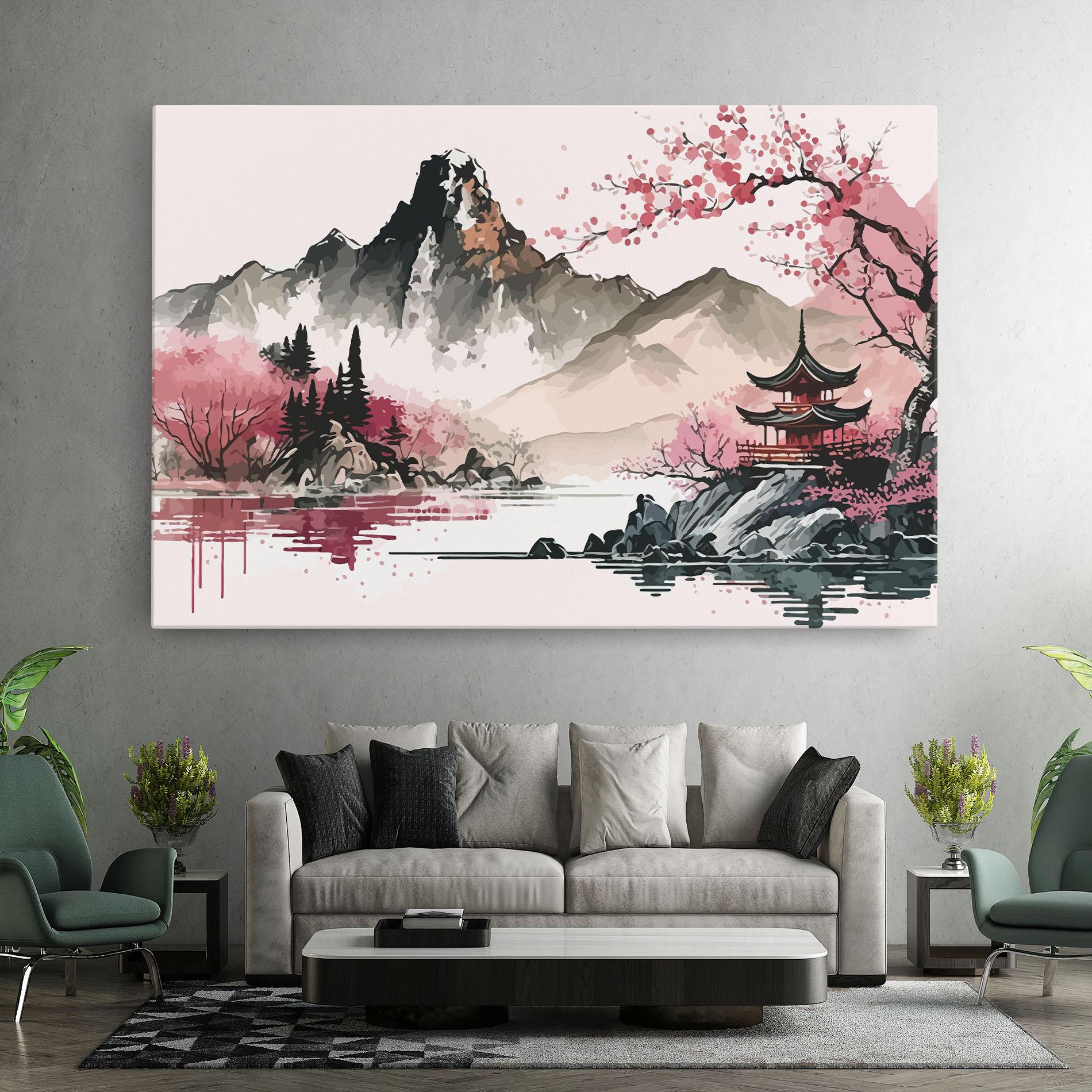 Tablou Canvas Pink Asian View mockup 7