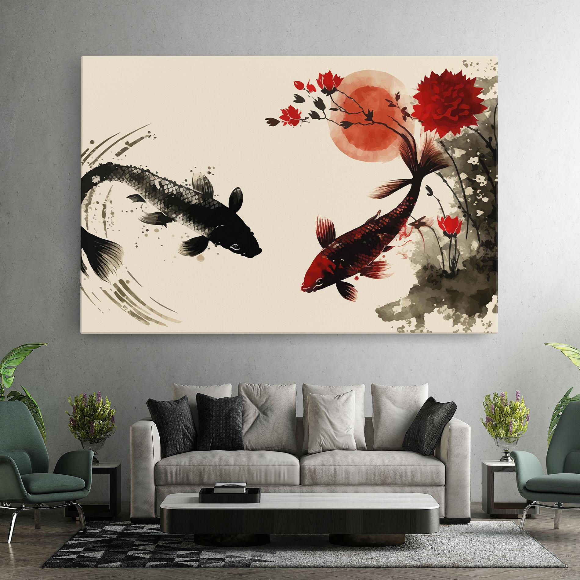 Tablou Canvas Sunset Red Flower mockup 7