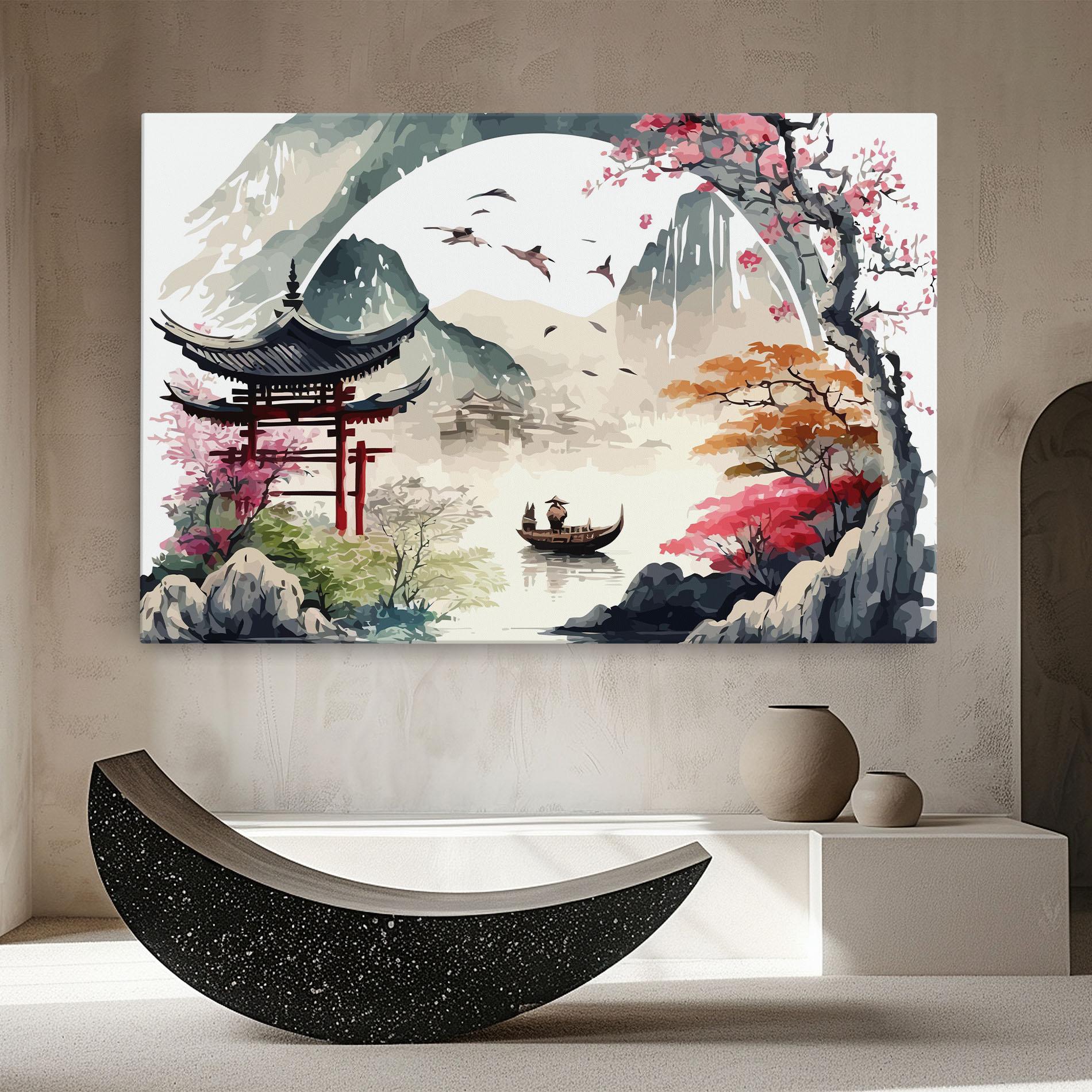 Tablou Canvas Beautiful Asiatic View mockup 8