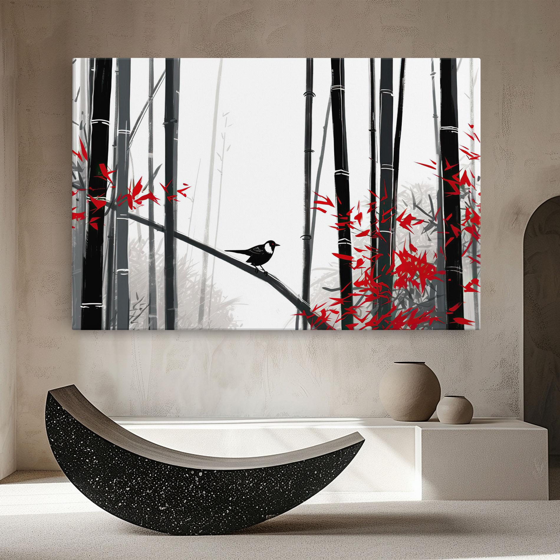 Tablou Canvas Chinese Red Leafs mockup 8