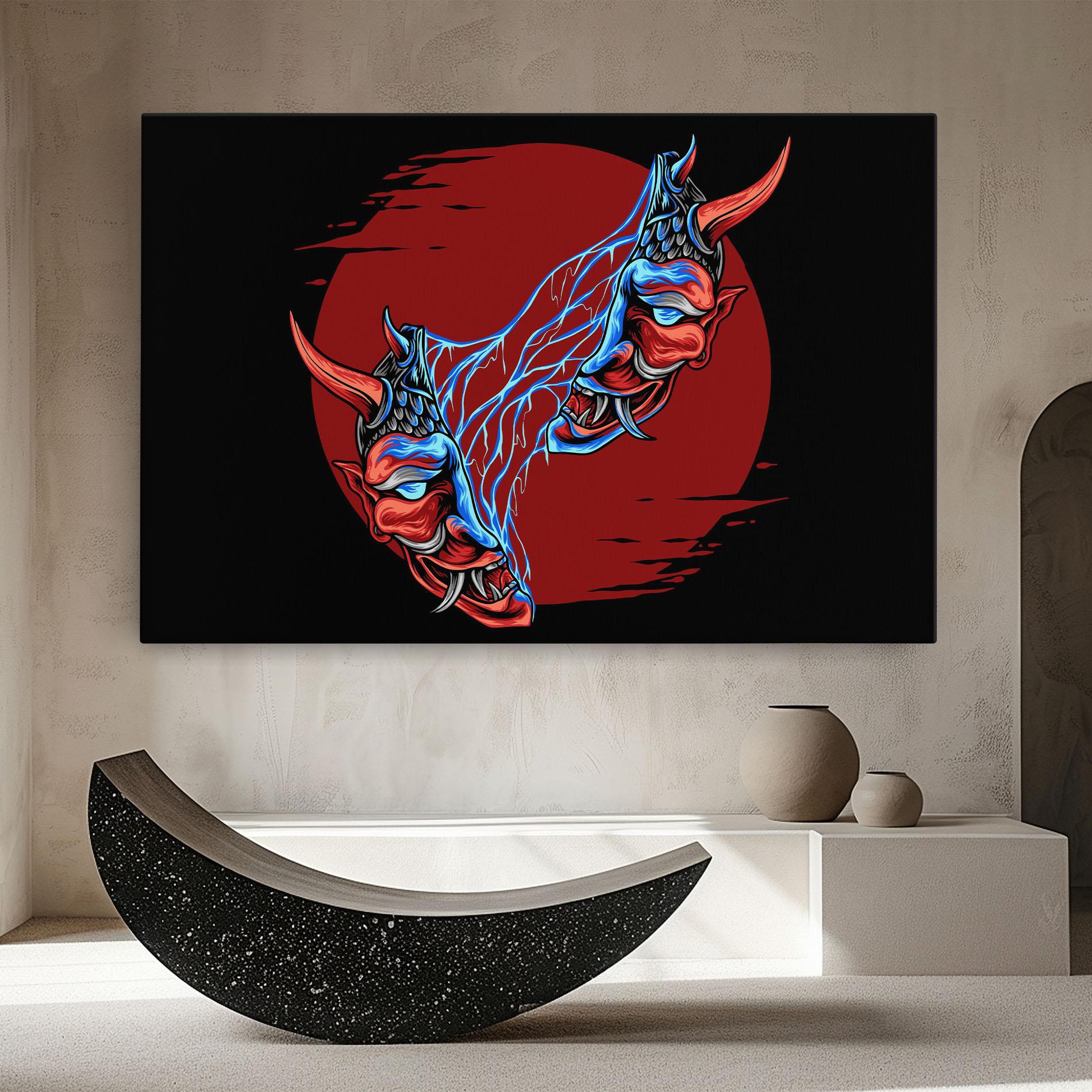 Tablou Canvas Japanese Mask mockup 8