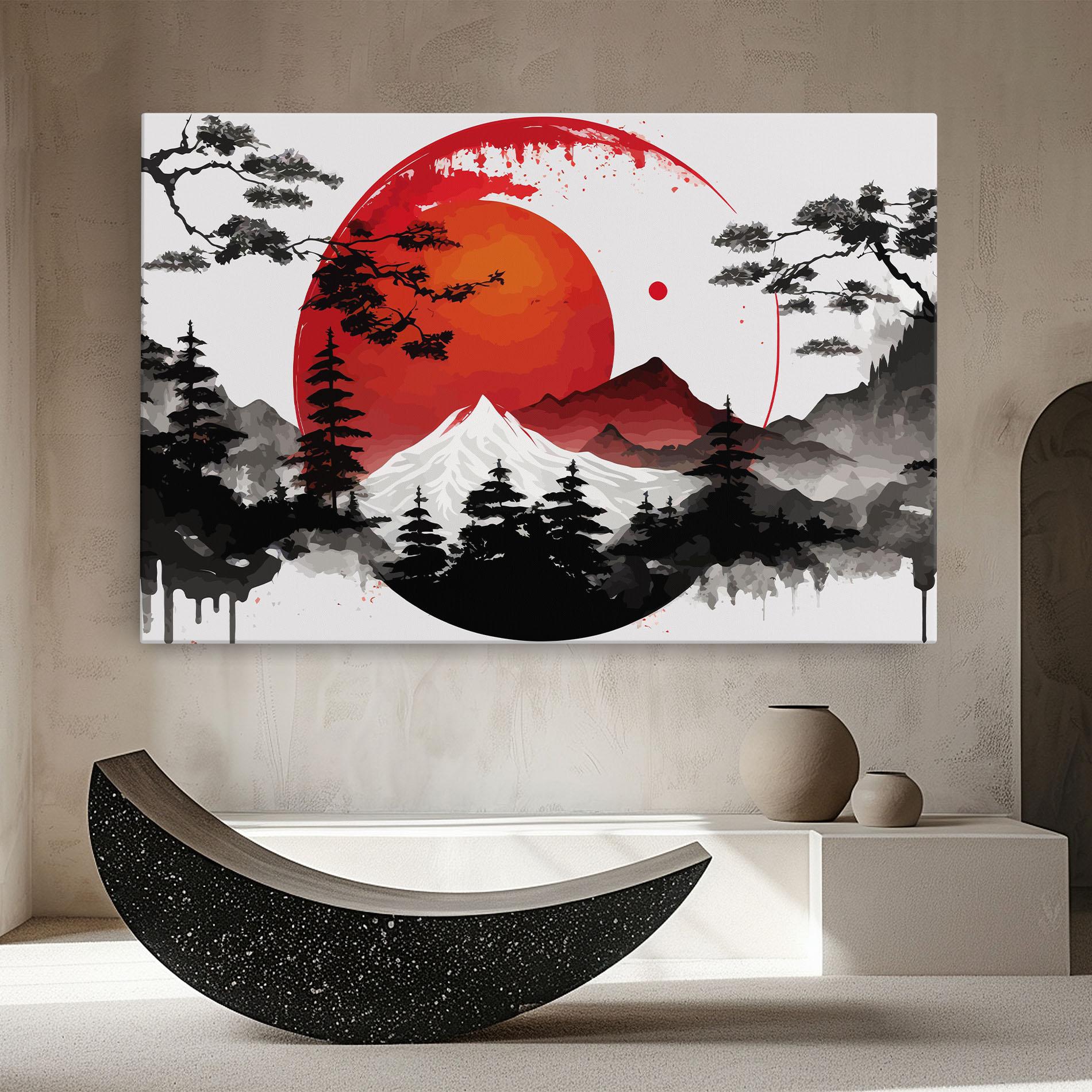 Tablou Canvas Yin Yang Mountain mockup 8