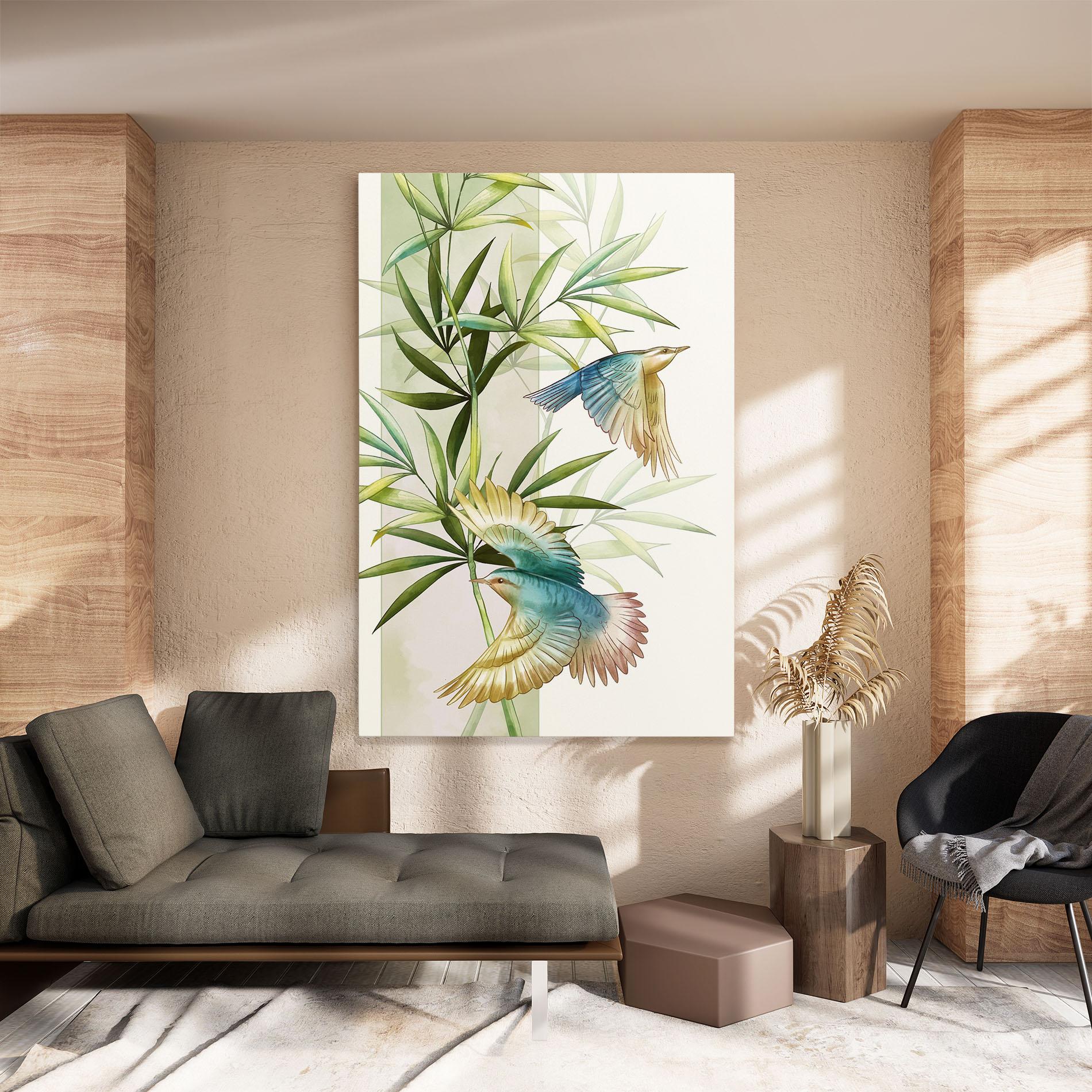 Tablou Canvas Asiatic Blue Birds mockup 8