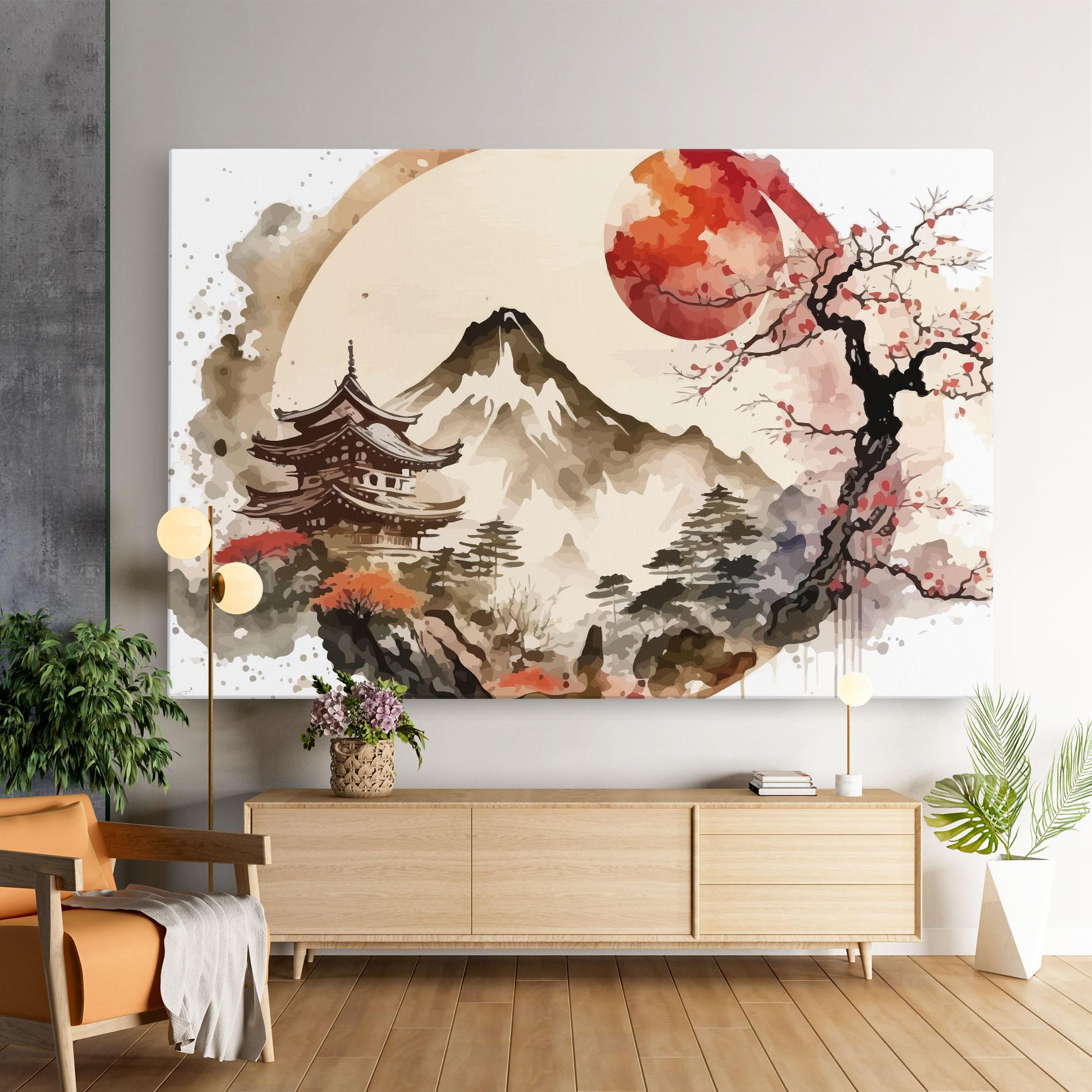 Tablou Canvas Asiatic Blossom View mockup 9