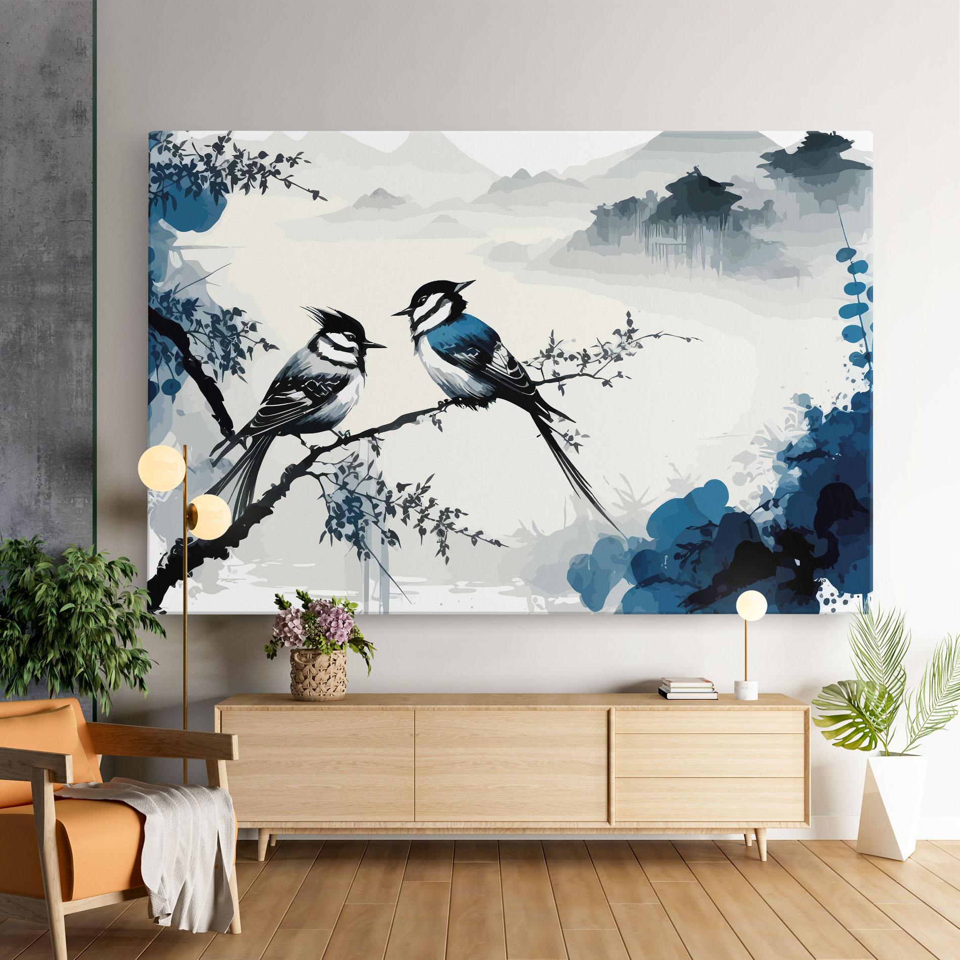 Tablou Canvas Asiatic Blue Bird mockup 9
