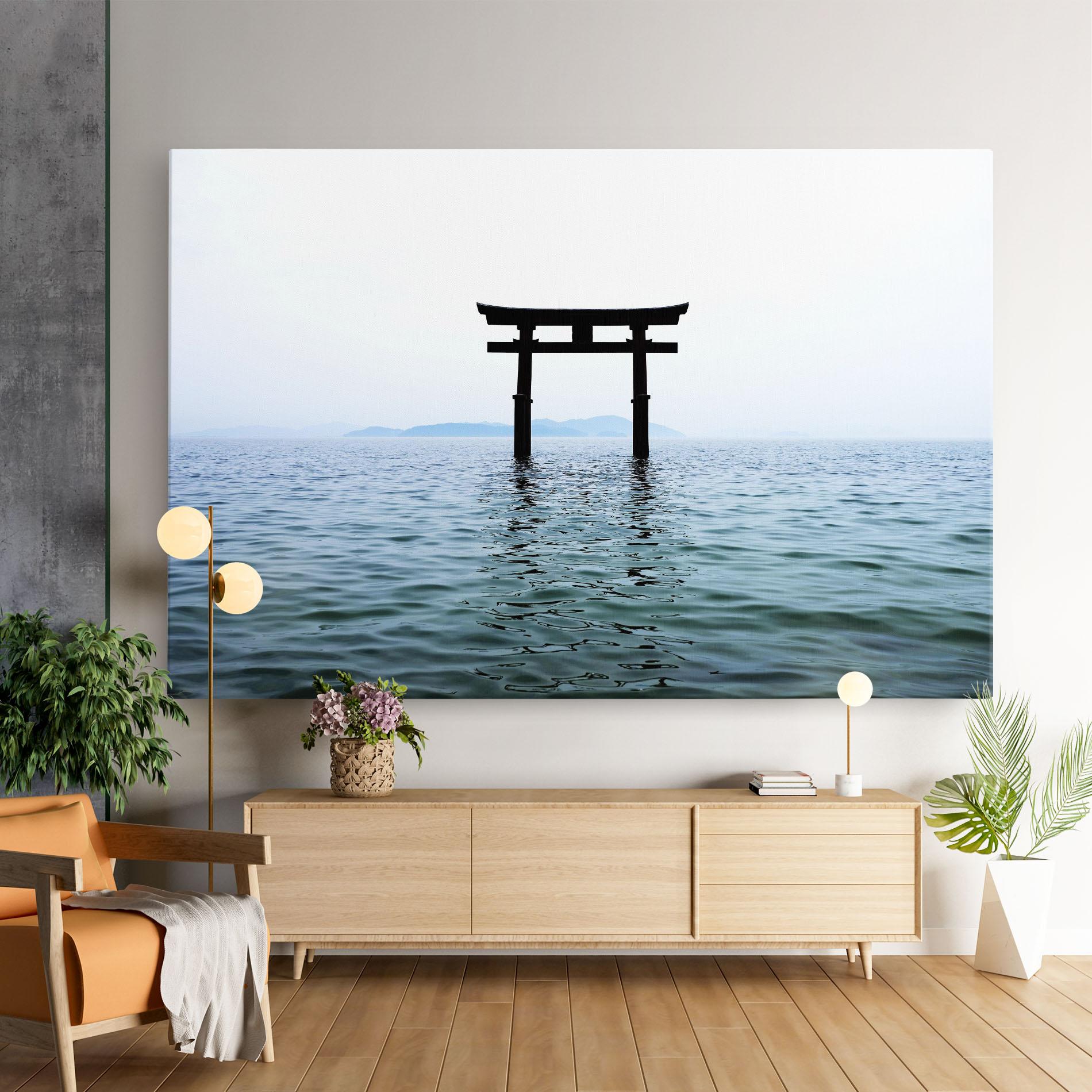 Tablou Canvas Japan Lake Gate mockup 9