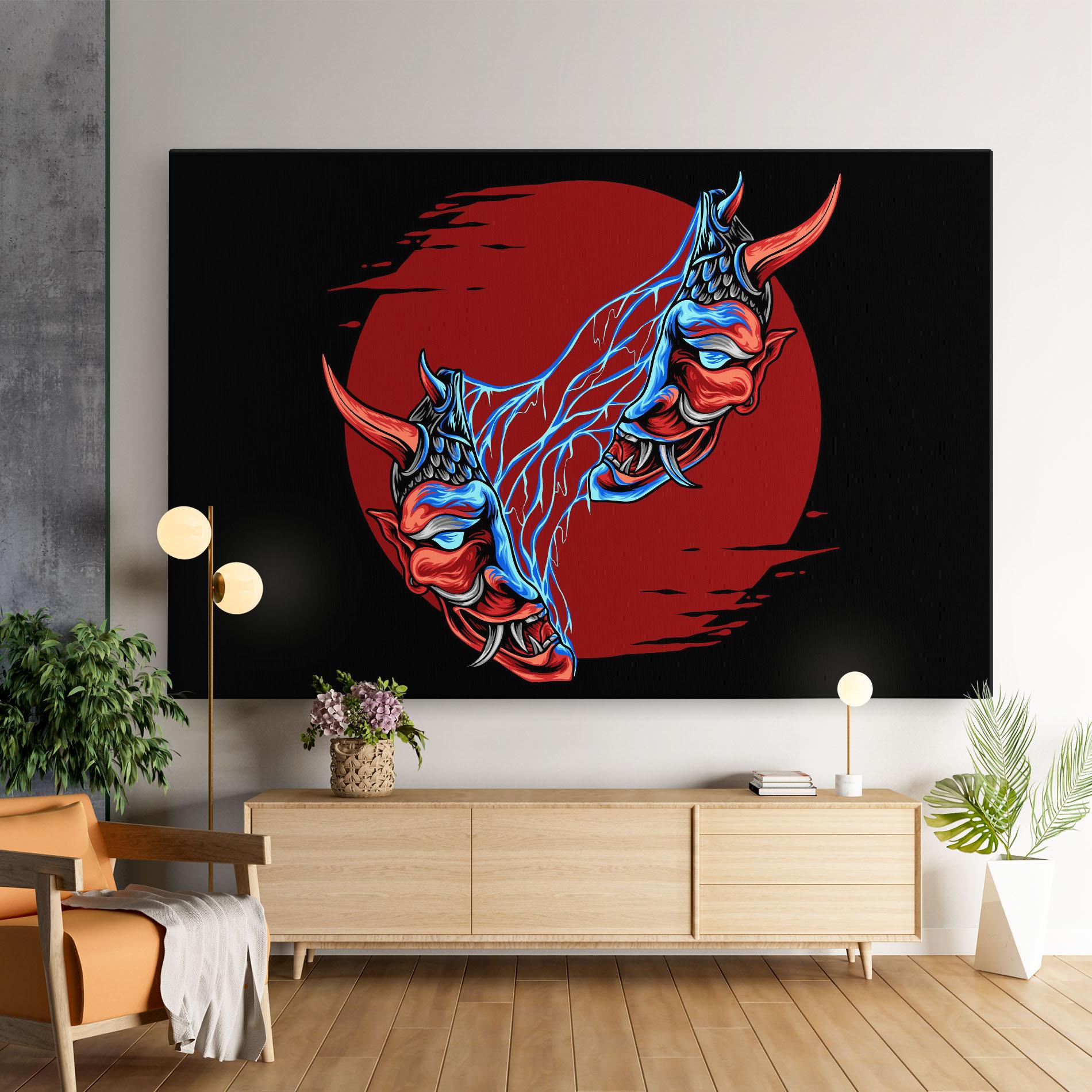 Tablou Canvas Japanese Mask mockup 9