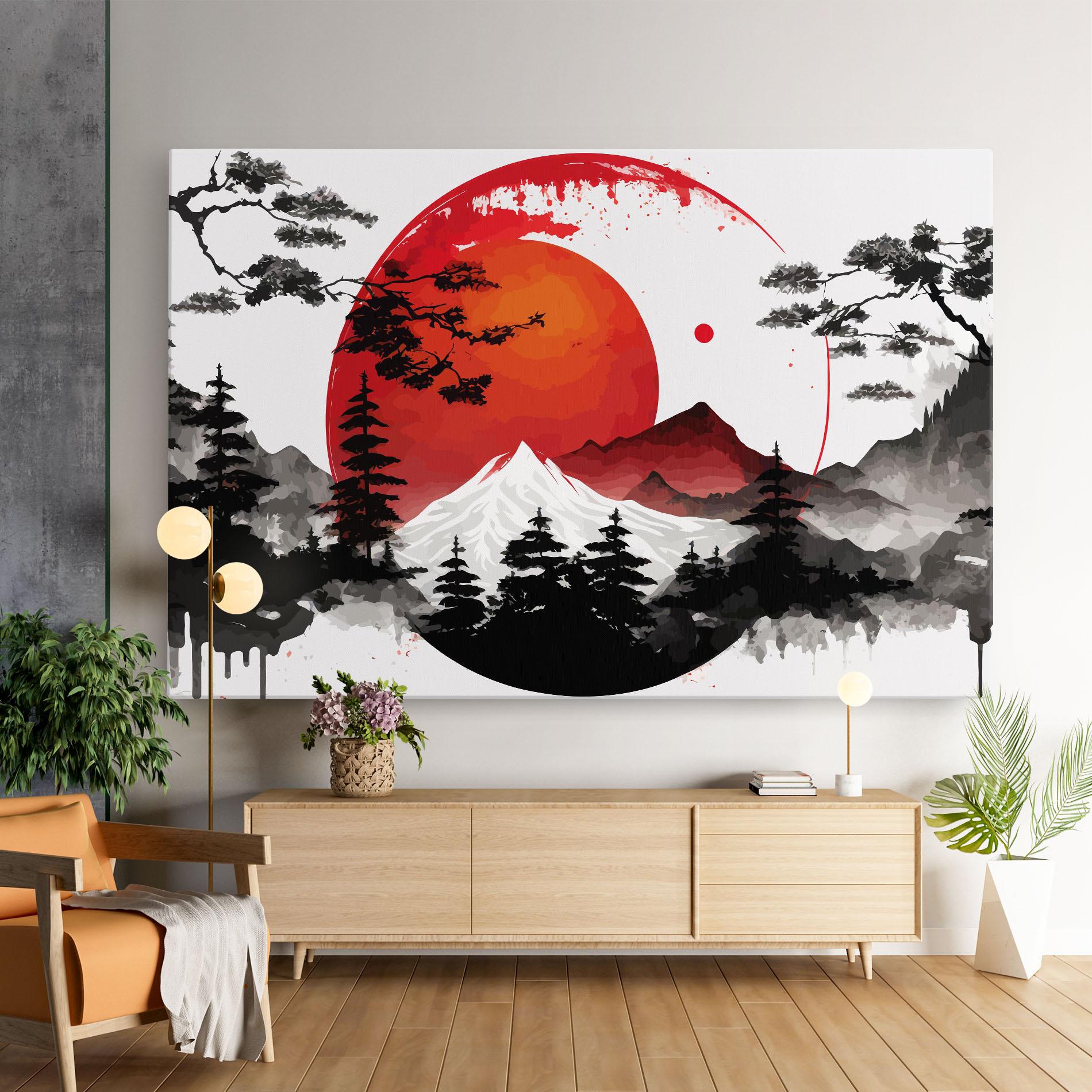 Tablou Canvas Yin Yang Mountain mockup 9