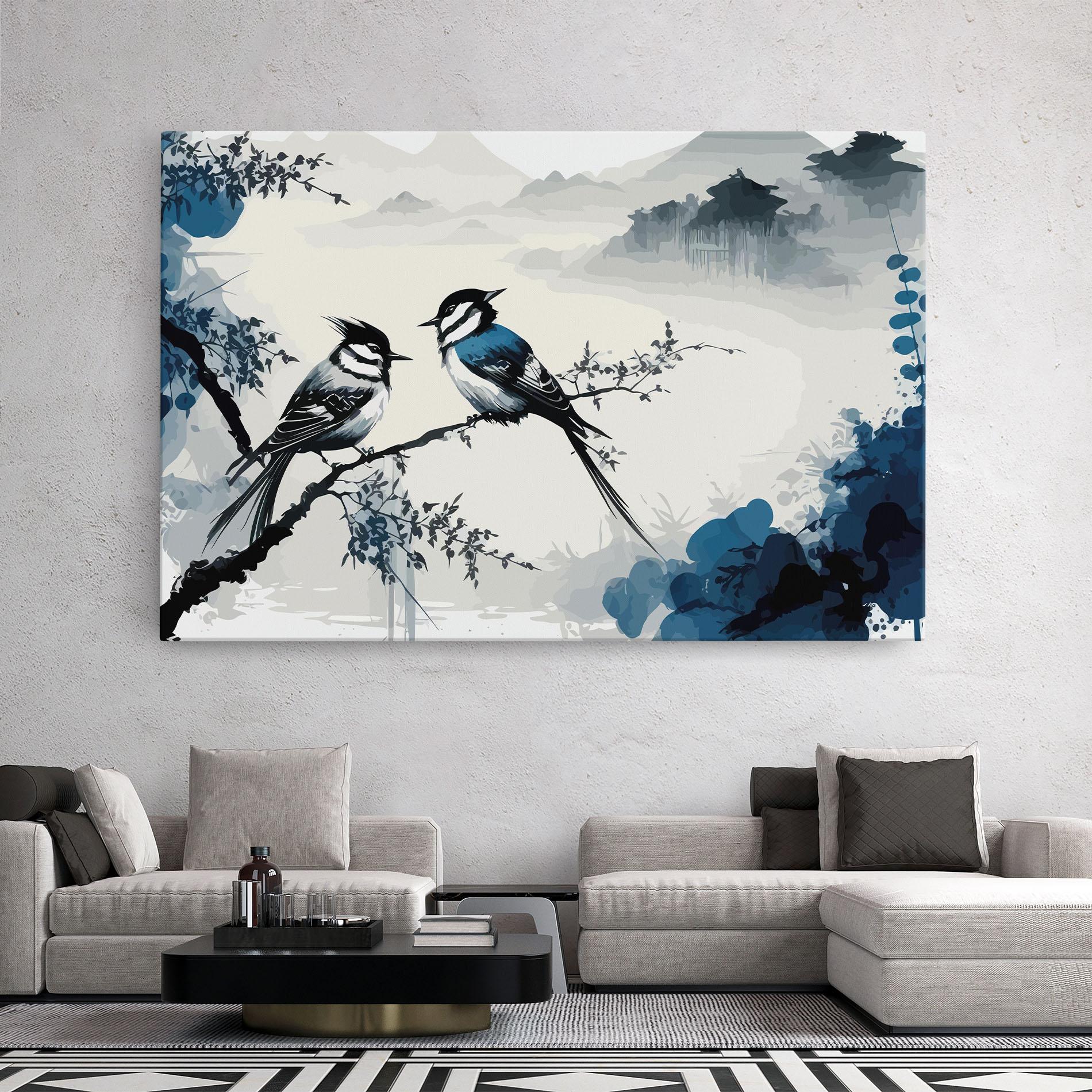 Tablou Canvas Asiatic Blue Bird mockup 2