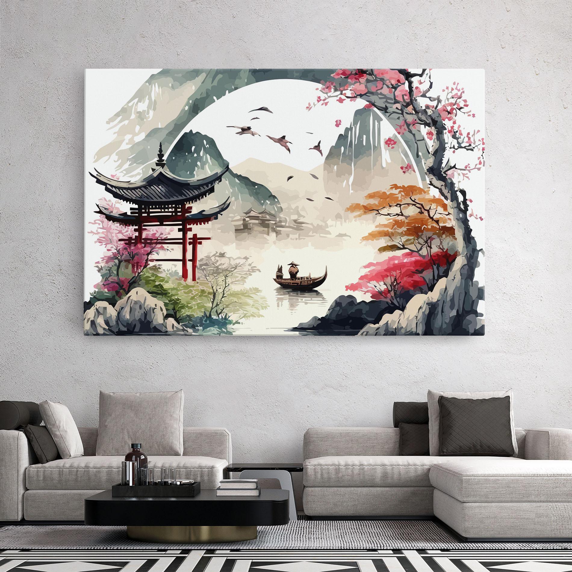 Tablou Canvas Beautiful Asiatic View mockup 2