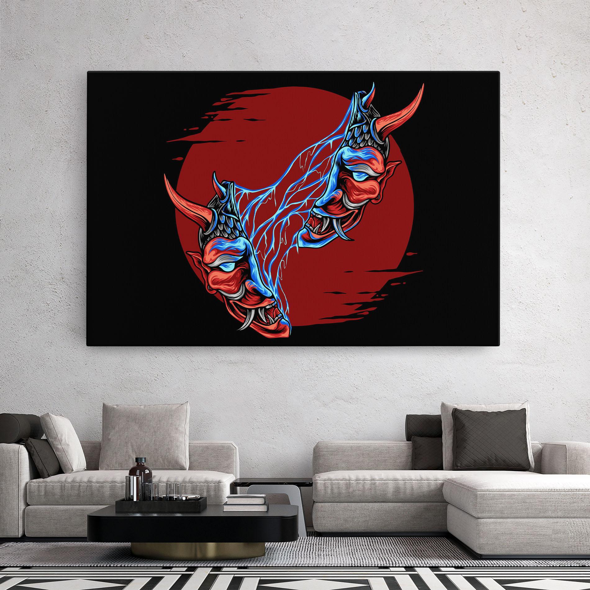 Tablou Canvas Japanese Mask mockup 2