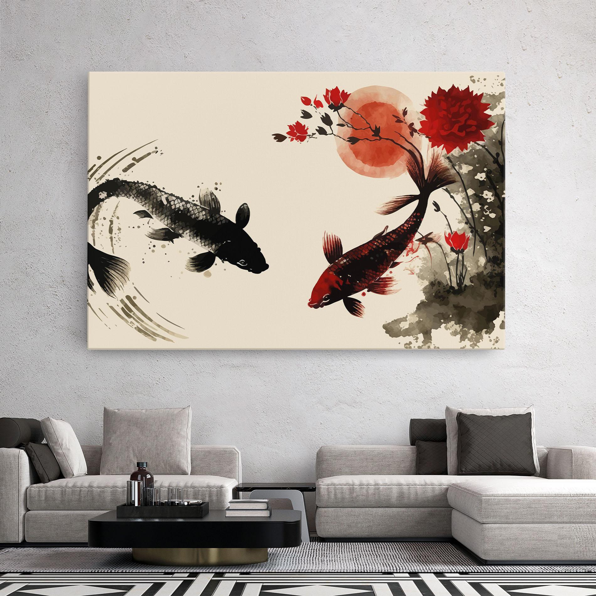 Tablou Canvas Sunset Red Flower mockup 2