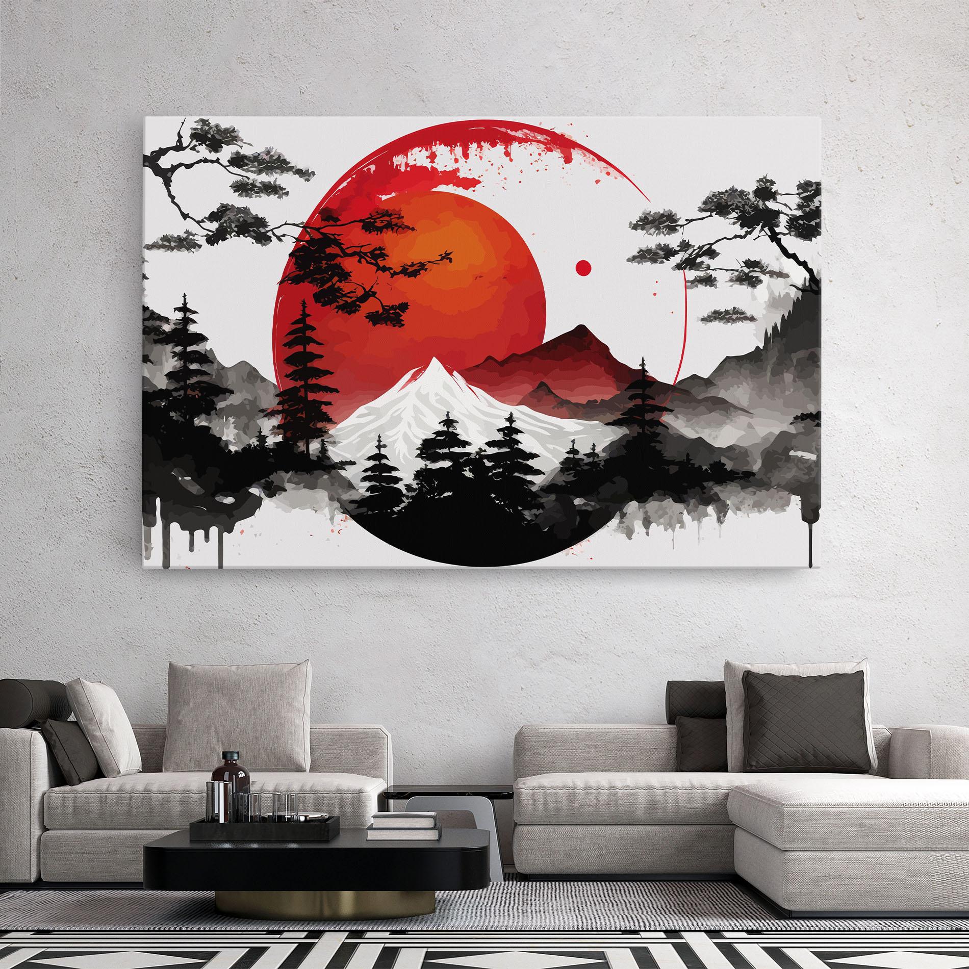 Tablou Canvas Yin Yang Mountain mockup 2