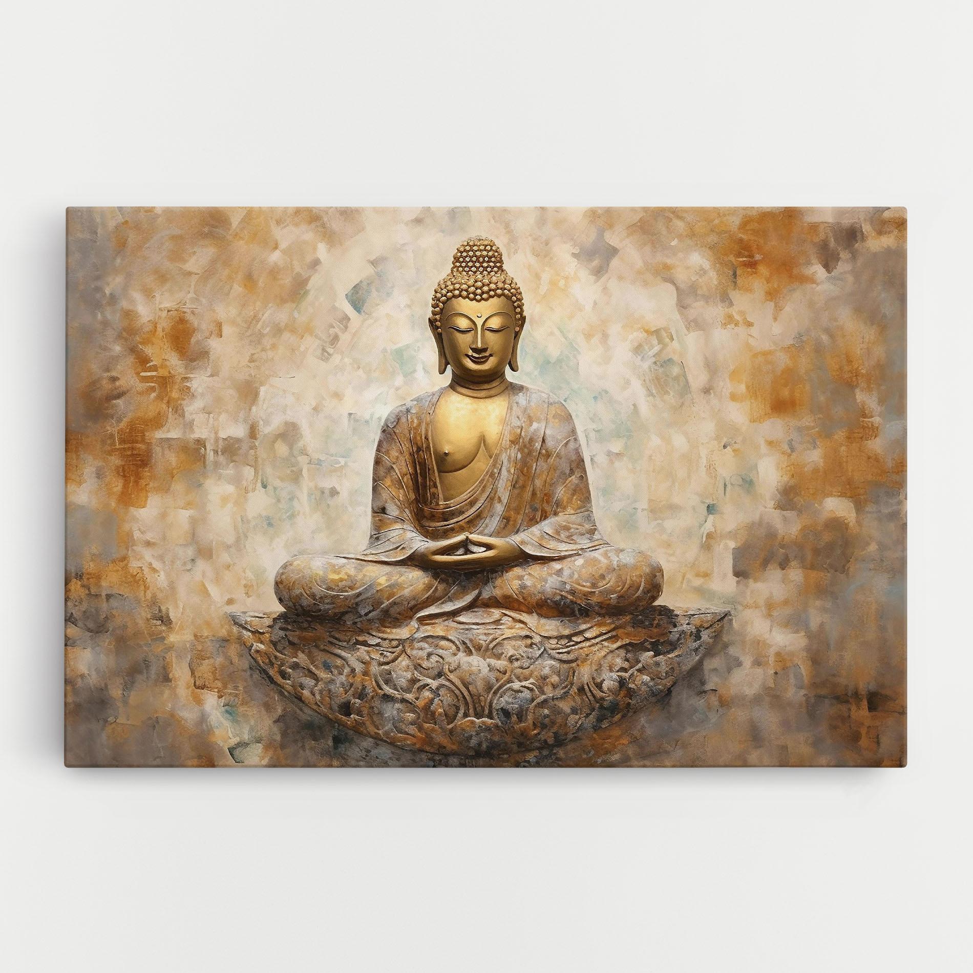 Tablou Canvas Cream Buddha Art mockup 0