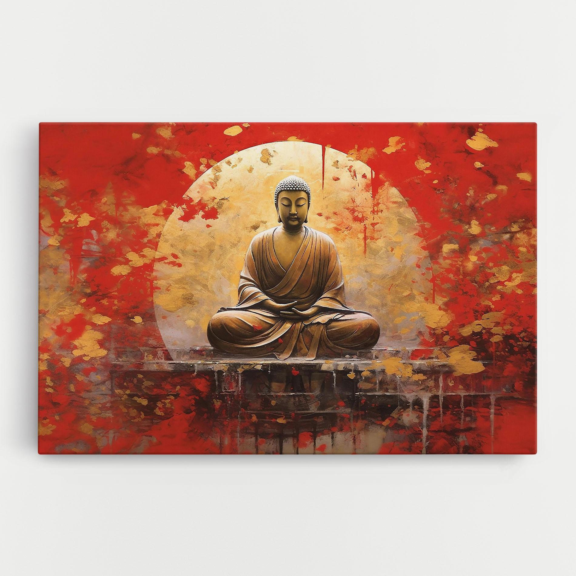 Tablou Canvas Gold Circle Buddha mockup 0