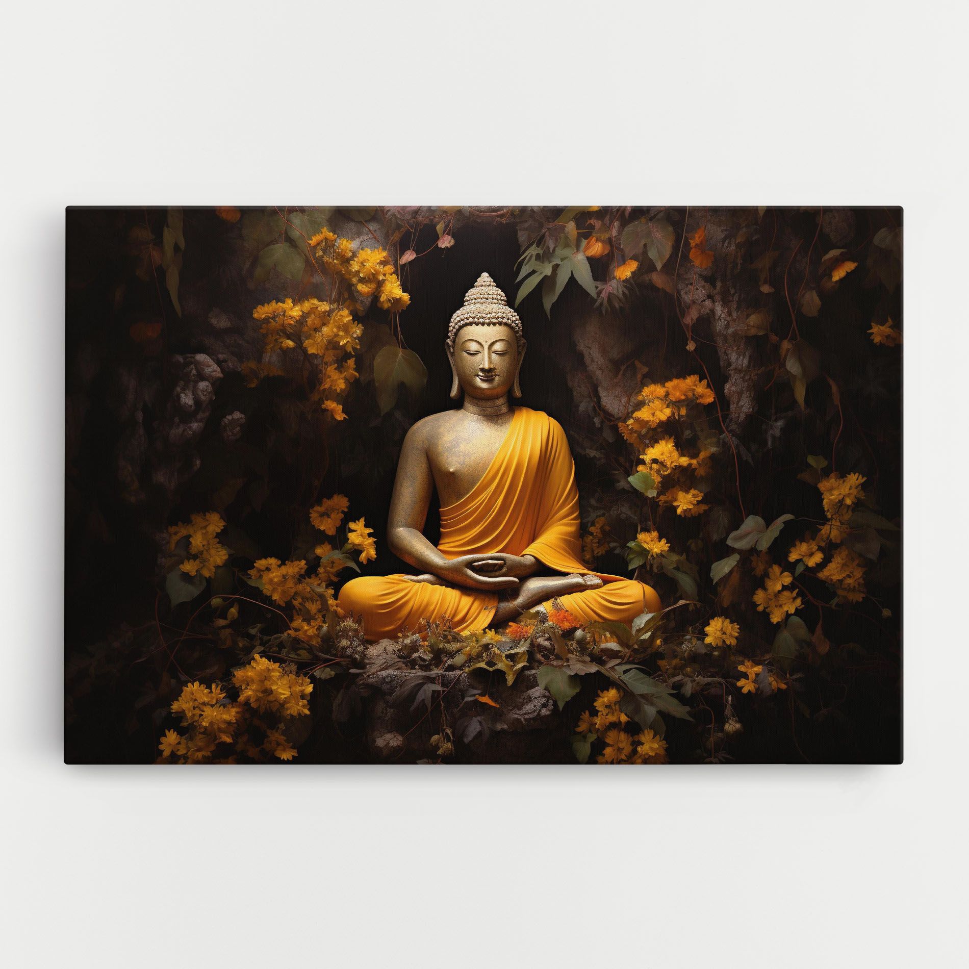 Yellow Light Buddha mockup 0