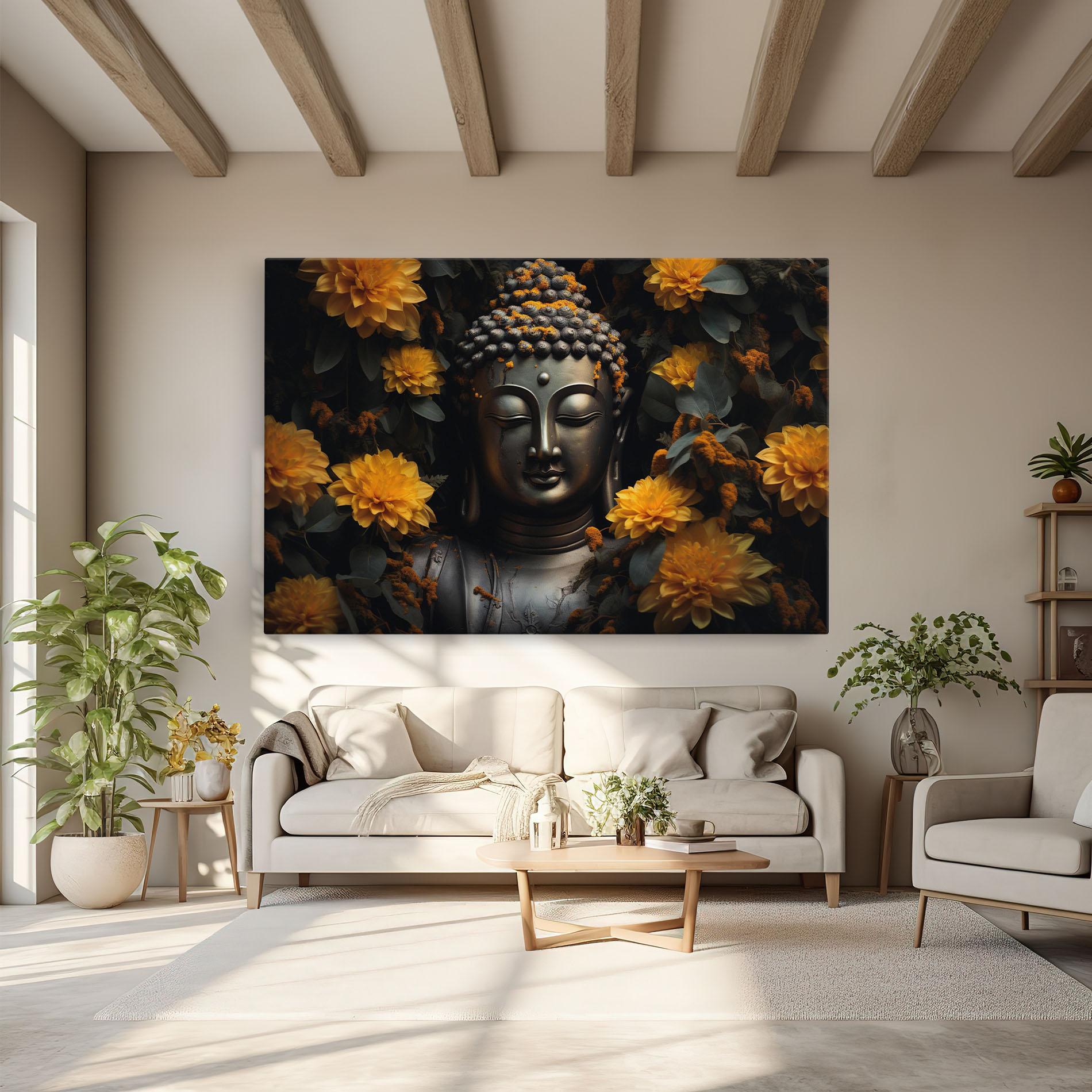 Tablou Canvas Buddha Peace Statue mockup 6