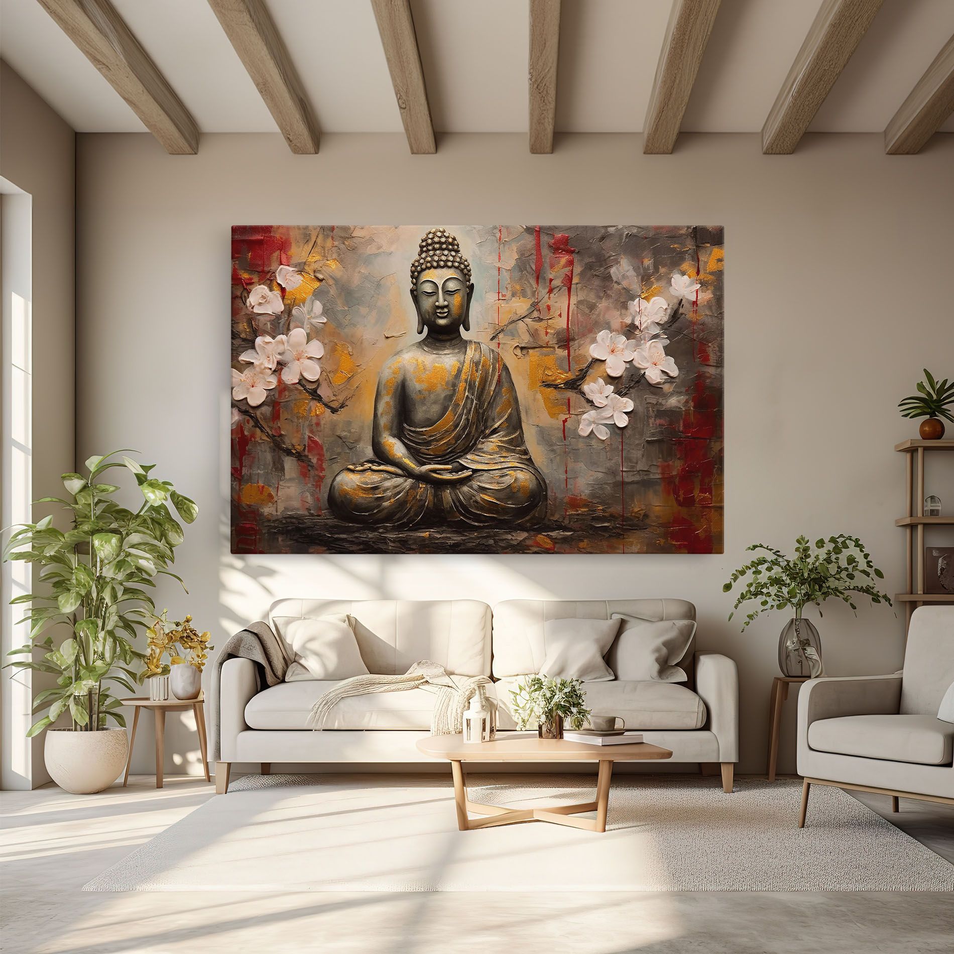 White Red Buddha mockup 6