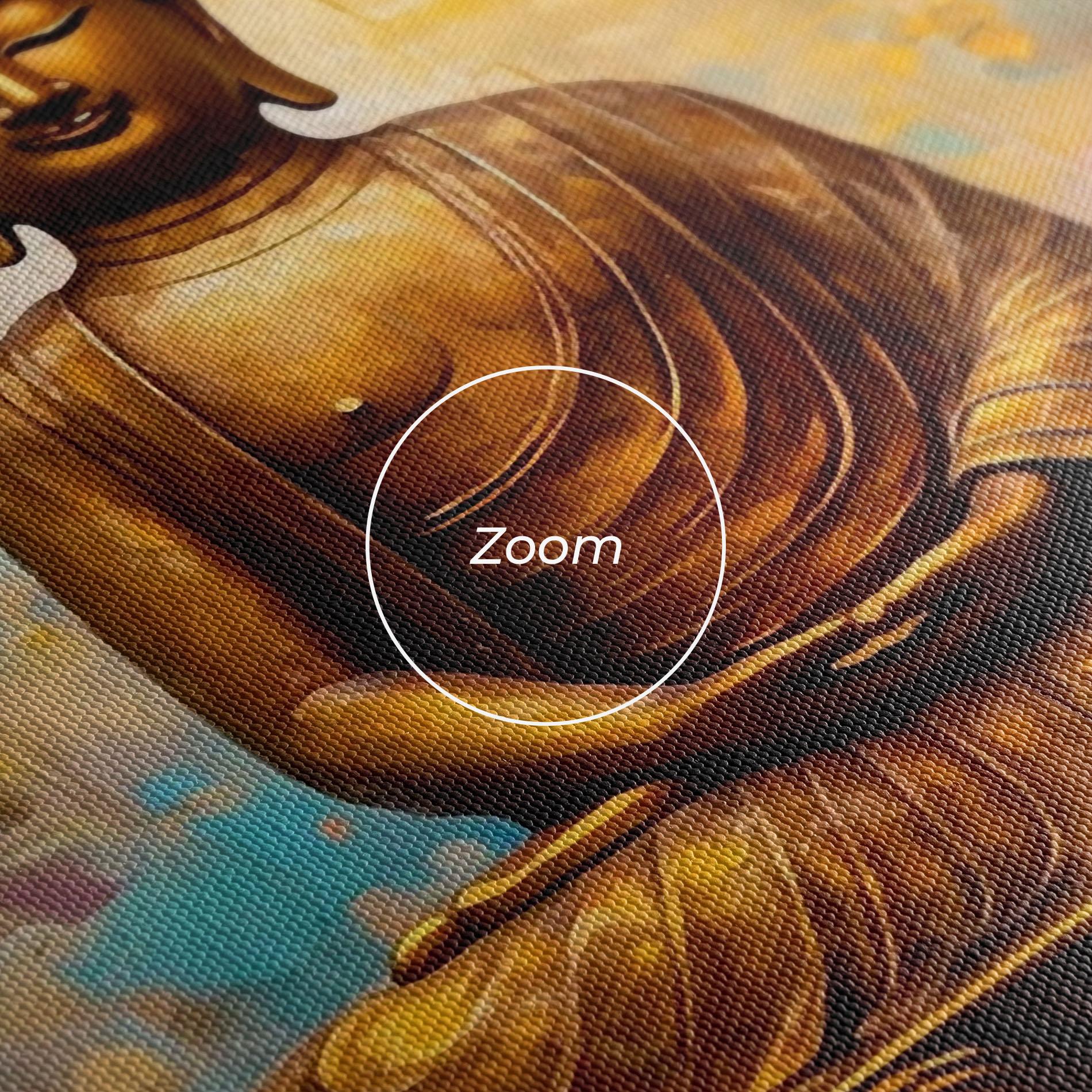 Tablou Canvas Blue Gold Buddha mockup 3