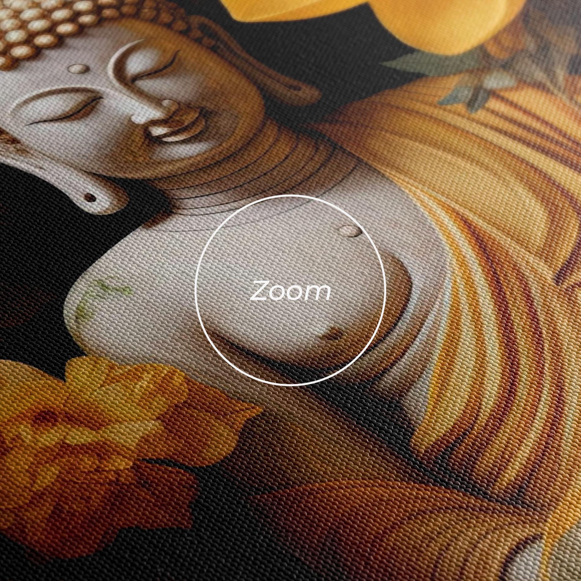 Tablou Canvas Buddha Big Flowers mockup 3