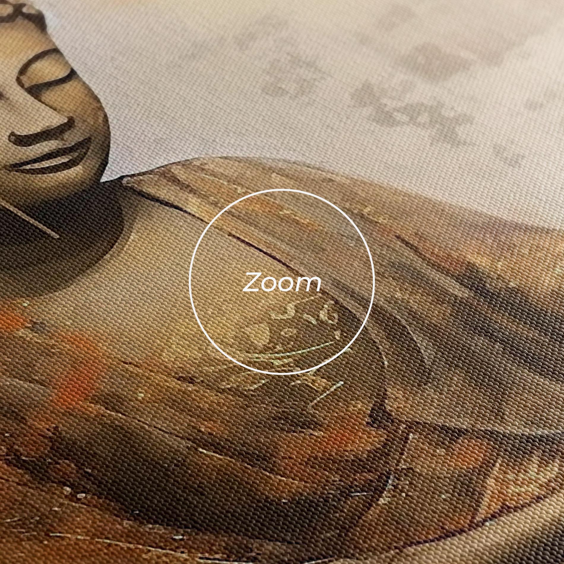 Tablou Canvas Buddha Cream Blue mockup 3