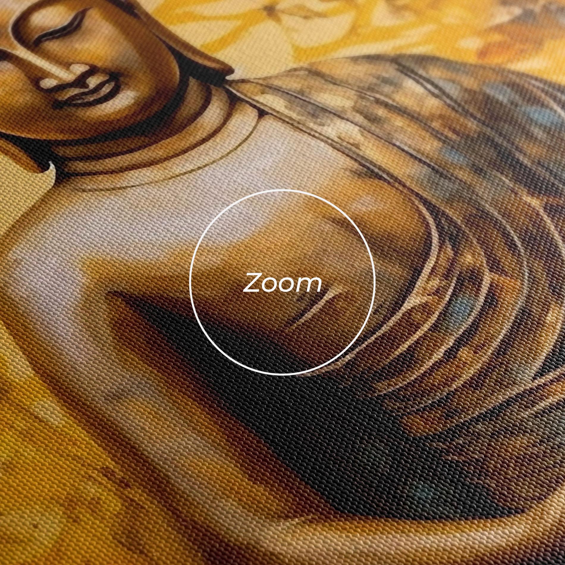 Tablou Canvas Gold Grey Buddha mockup 3