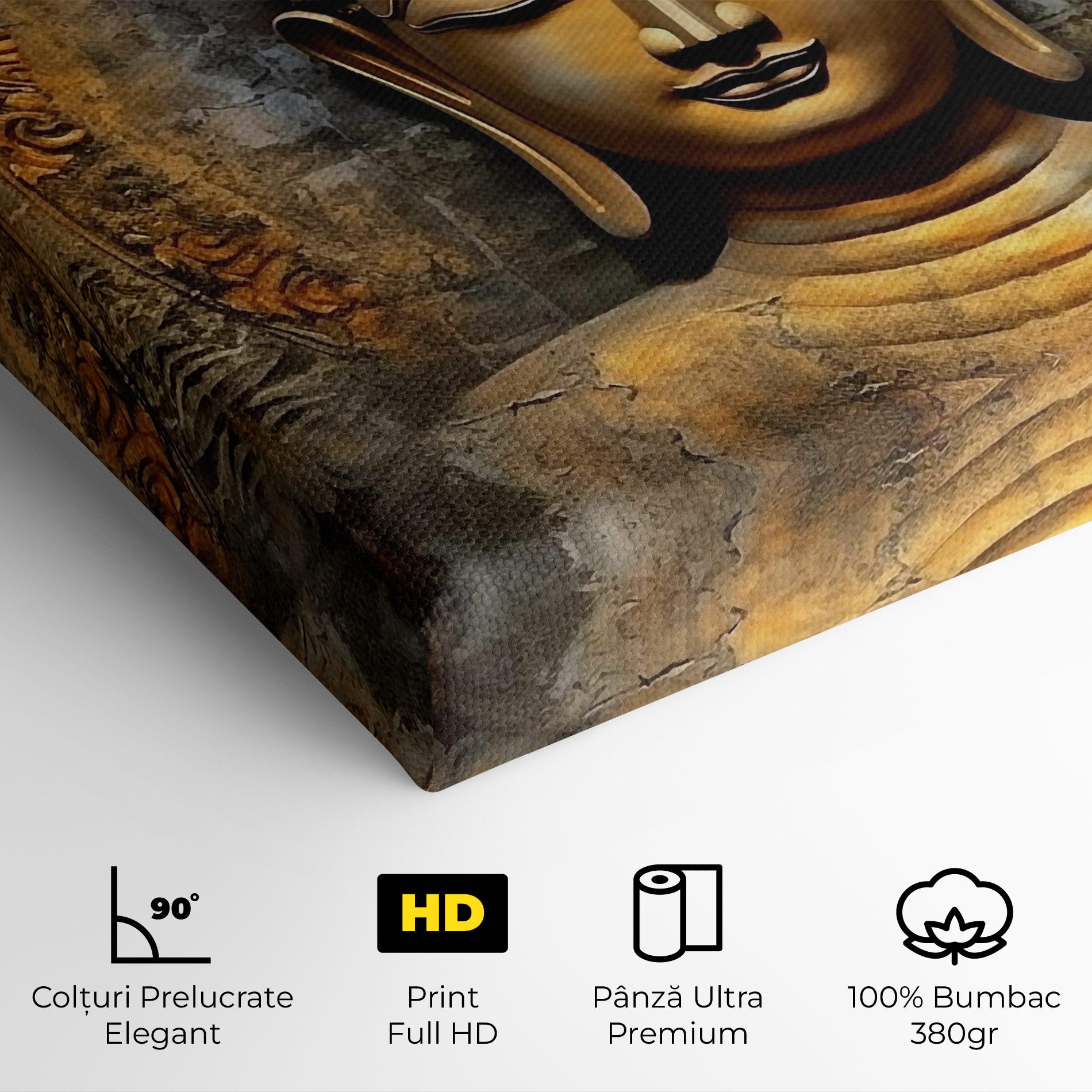 Tablou Canvas Buddha 3d Head mockup 4