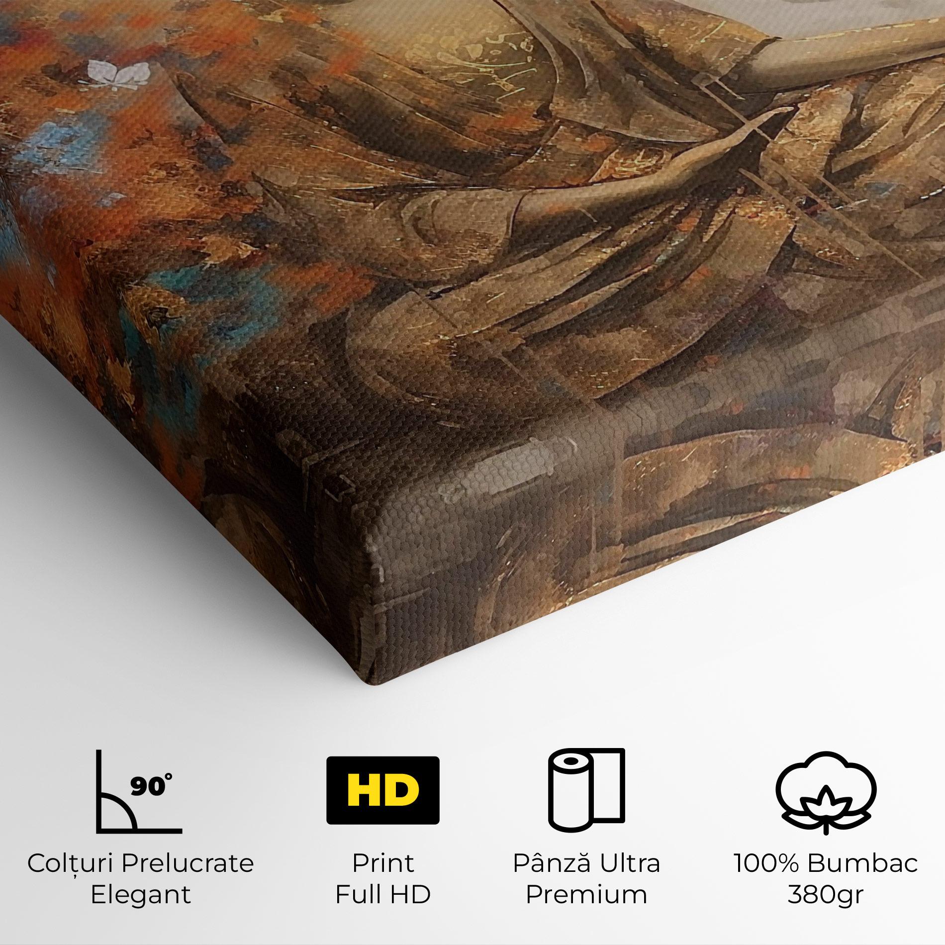 Tablou Canvas Buddha Cream Blue mockup 4