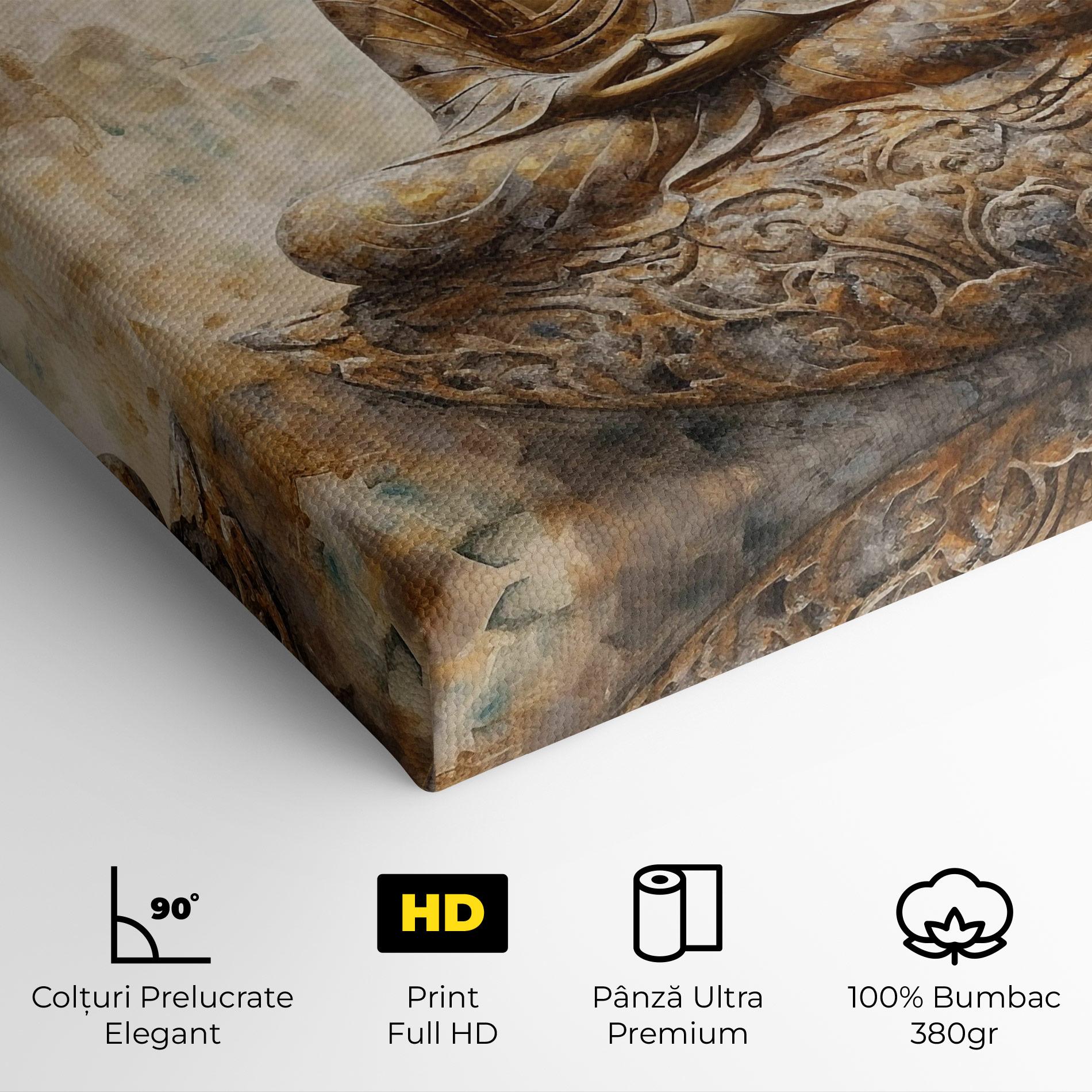 Tablou Canvas Cream Buddha Art mockup 4