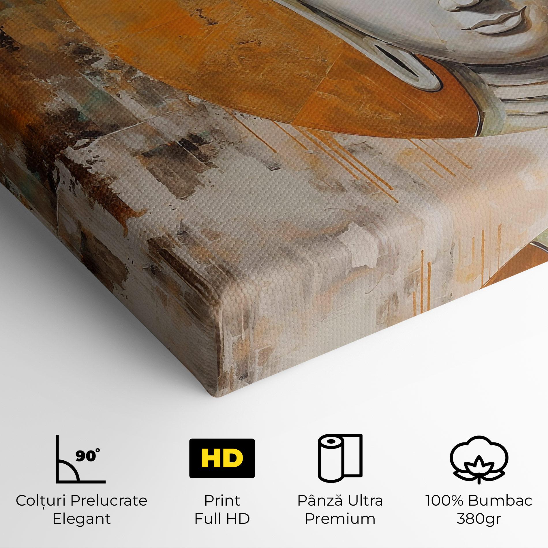 Tablou Canvas Cream Circle Buddha mockup 4