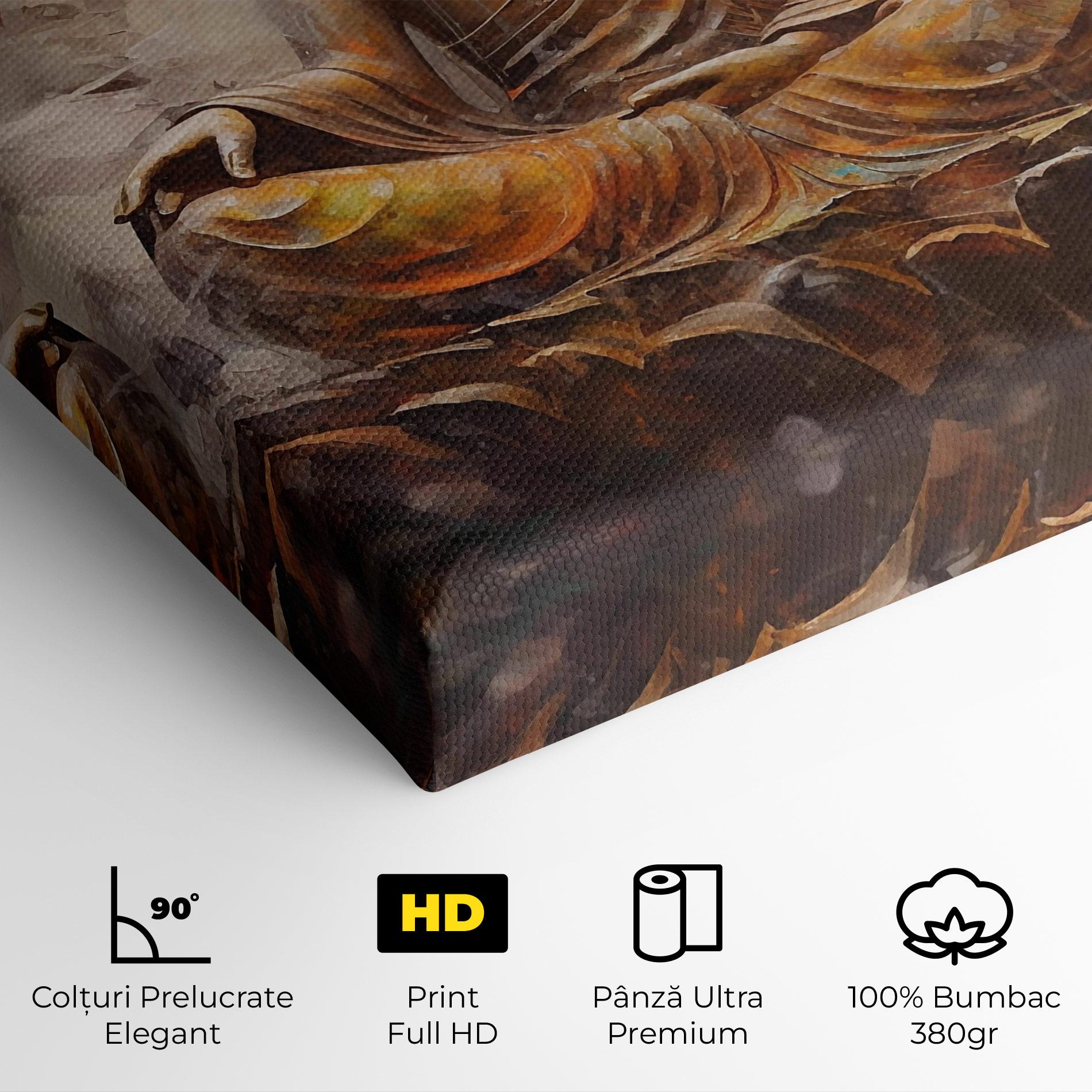 Tablou Canvas Cream Orange Buddha mockup 4