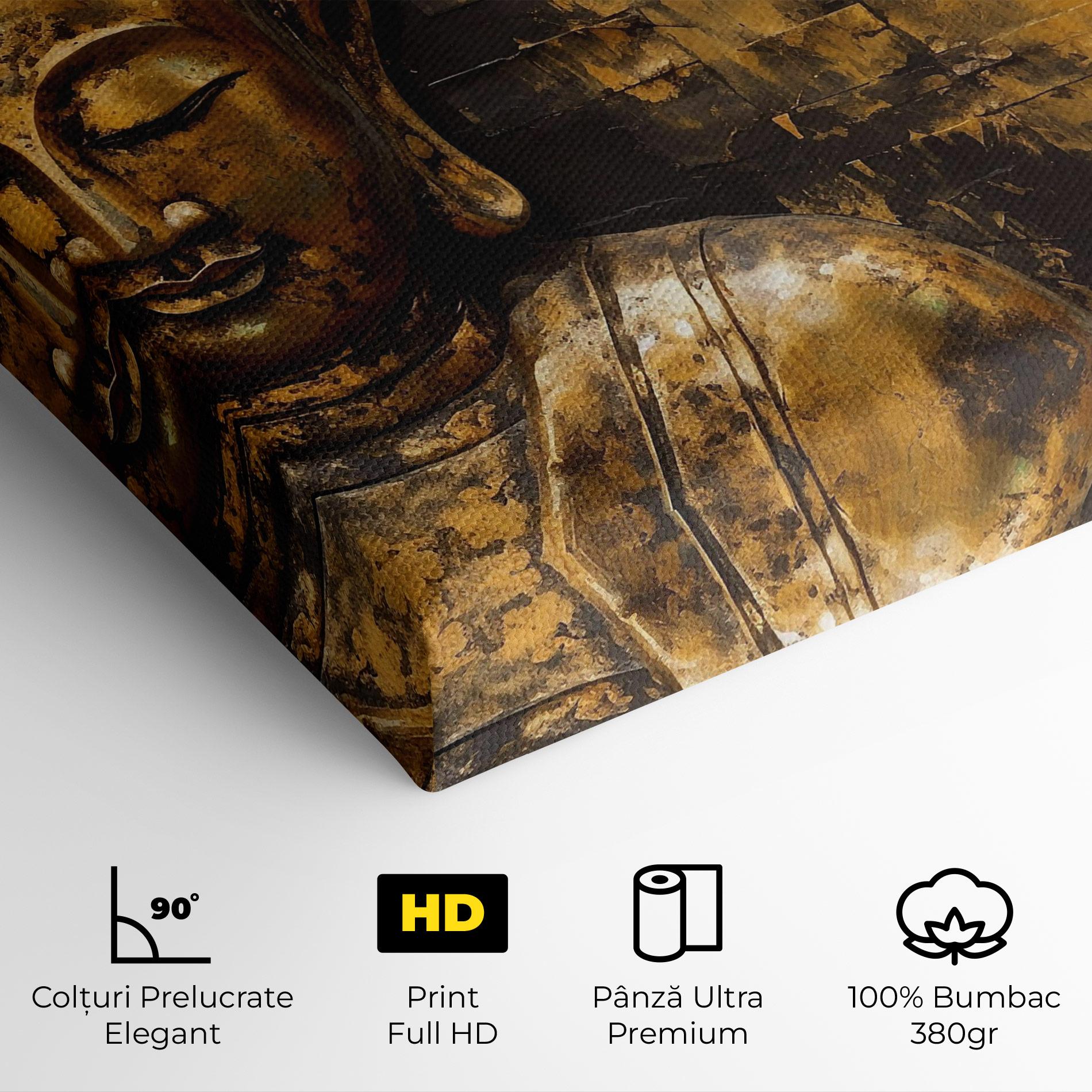 Tablou Canvas Gold Paint Buddha mockup 4
