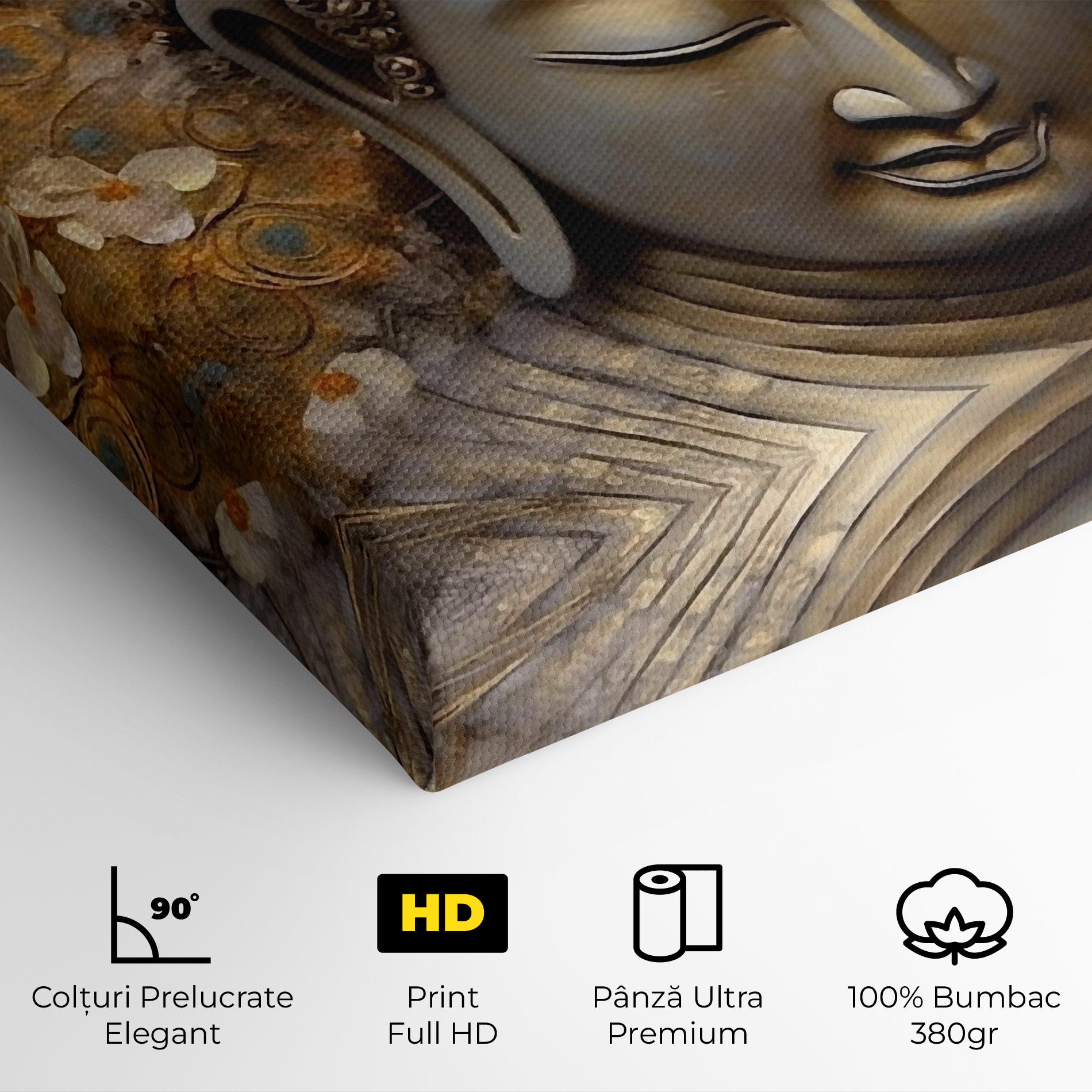 Tablou Canvas White Flower Buddha Art mockup 4