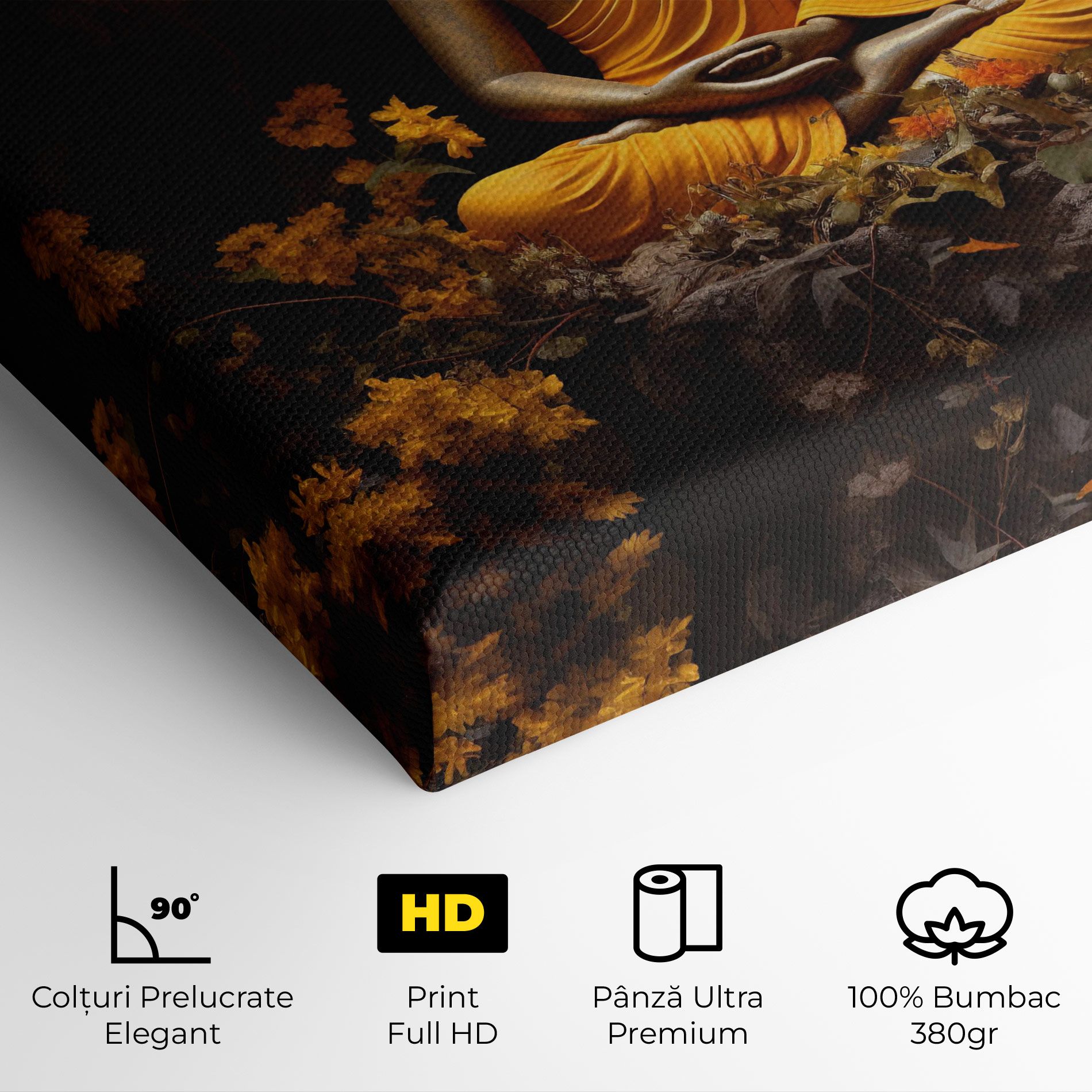 Yellow Light Buddha mockup 4