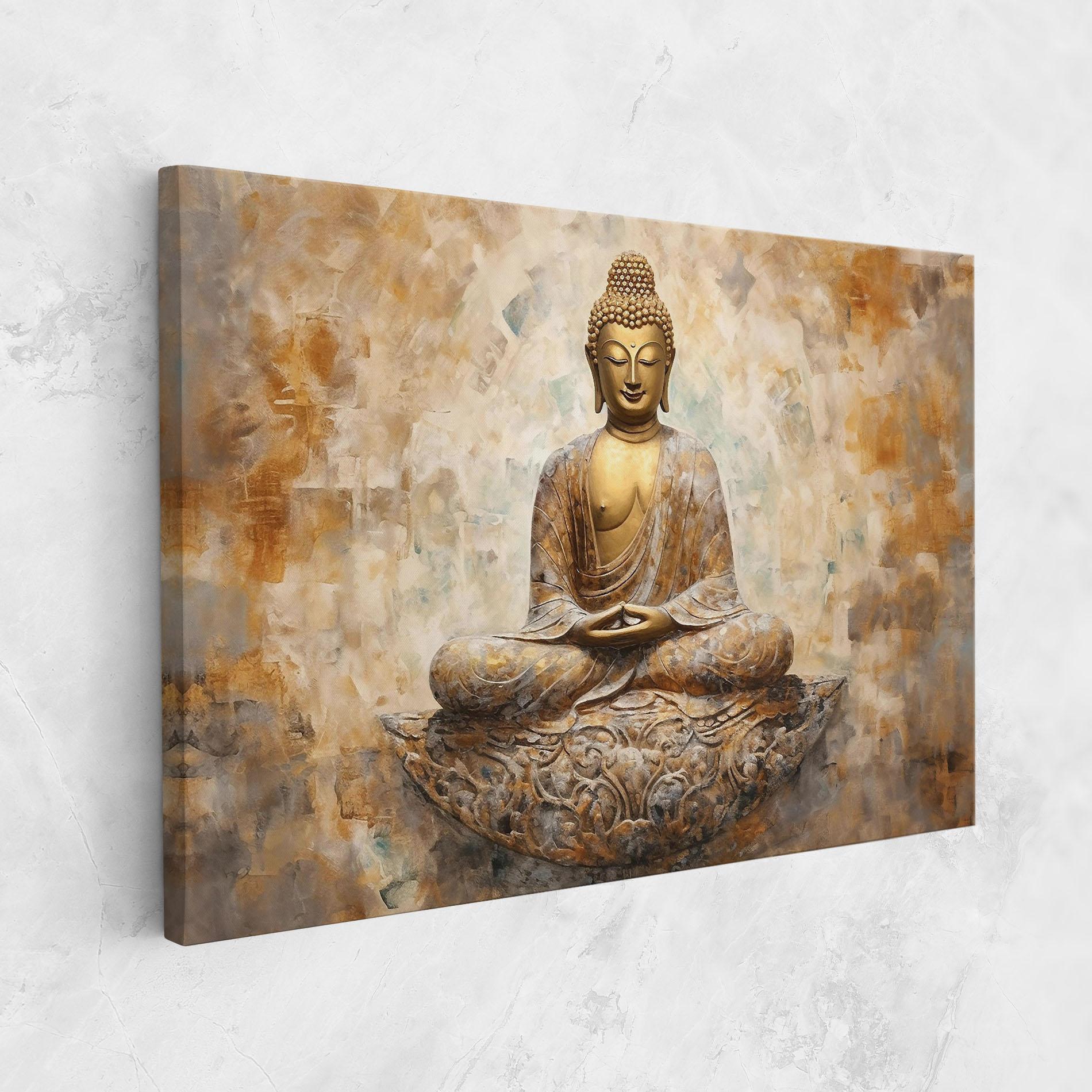 Tablou Canvas Cream Buddha Art mockup 1