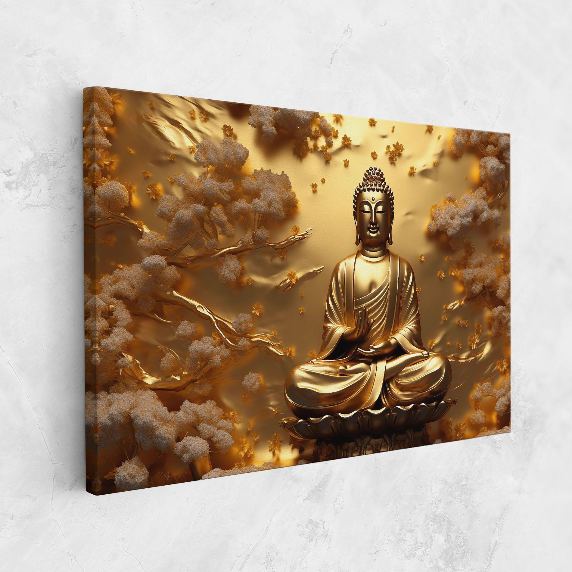 Tablou Canvas Strong Gold Buddha mockup 1