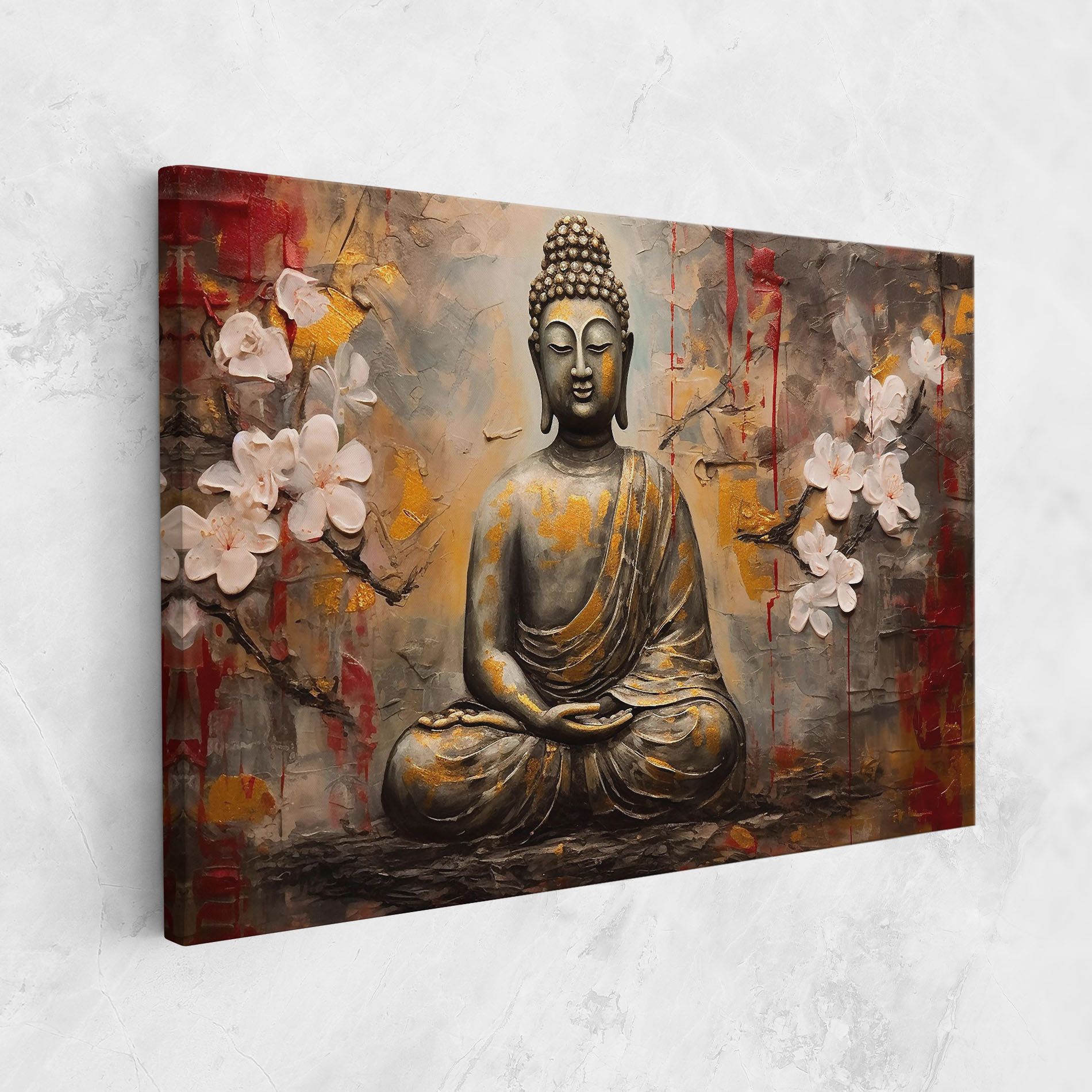 White Red Buddha mockup 1