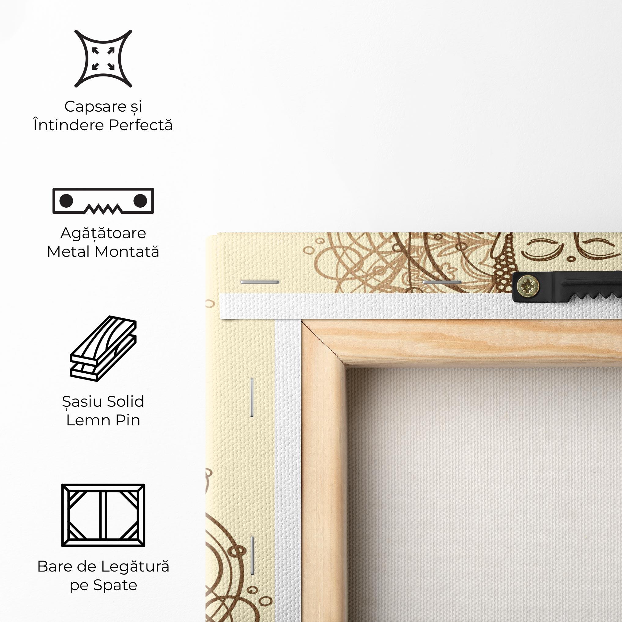 Tablou Canvas Brown Line Buddha mockup 5