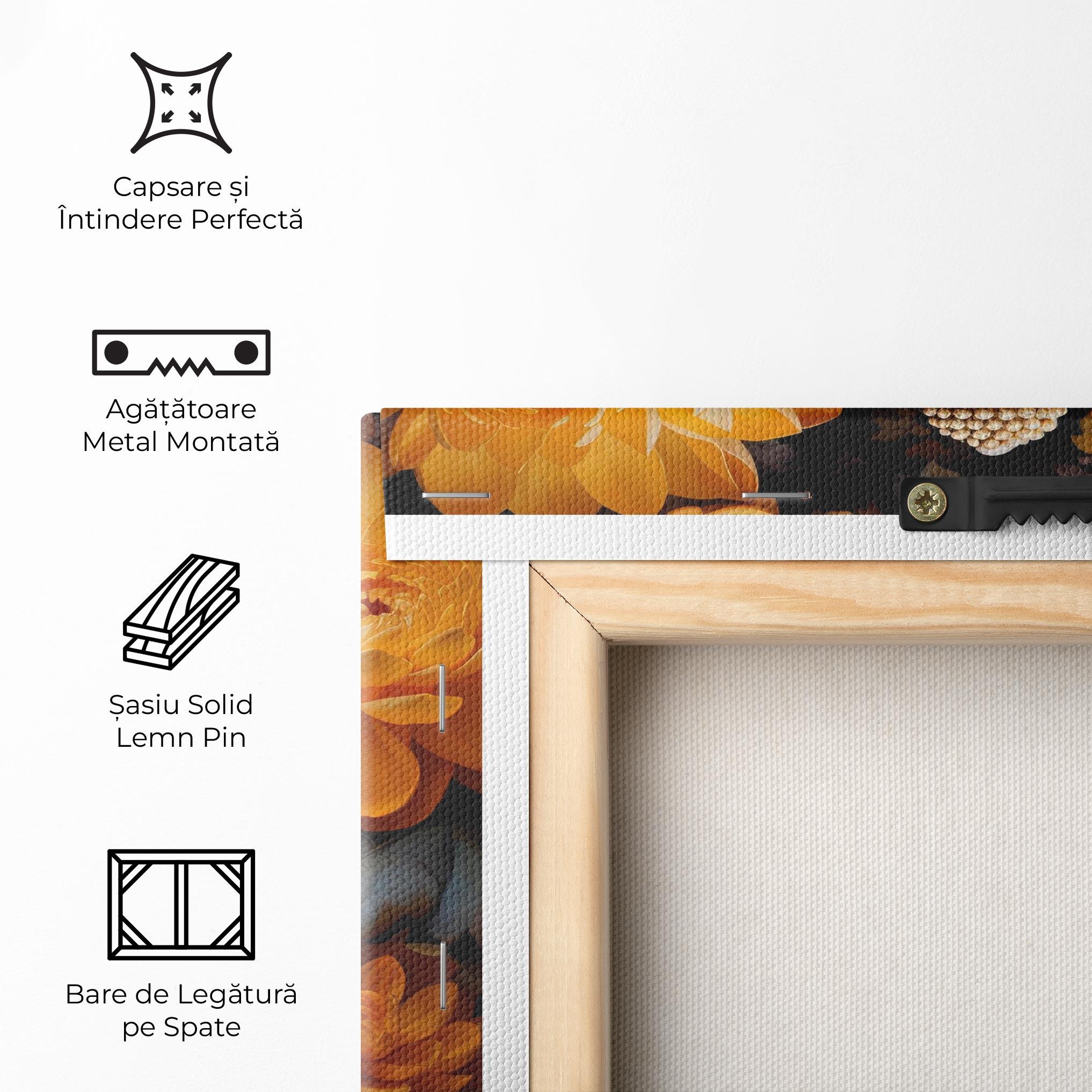 Tablou Canvas Buddha Big Flowers mockup 5