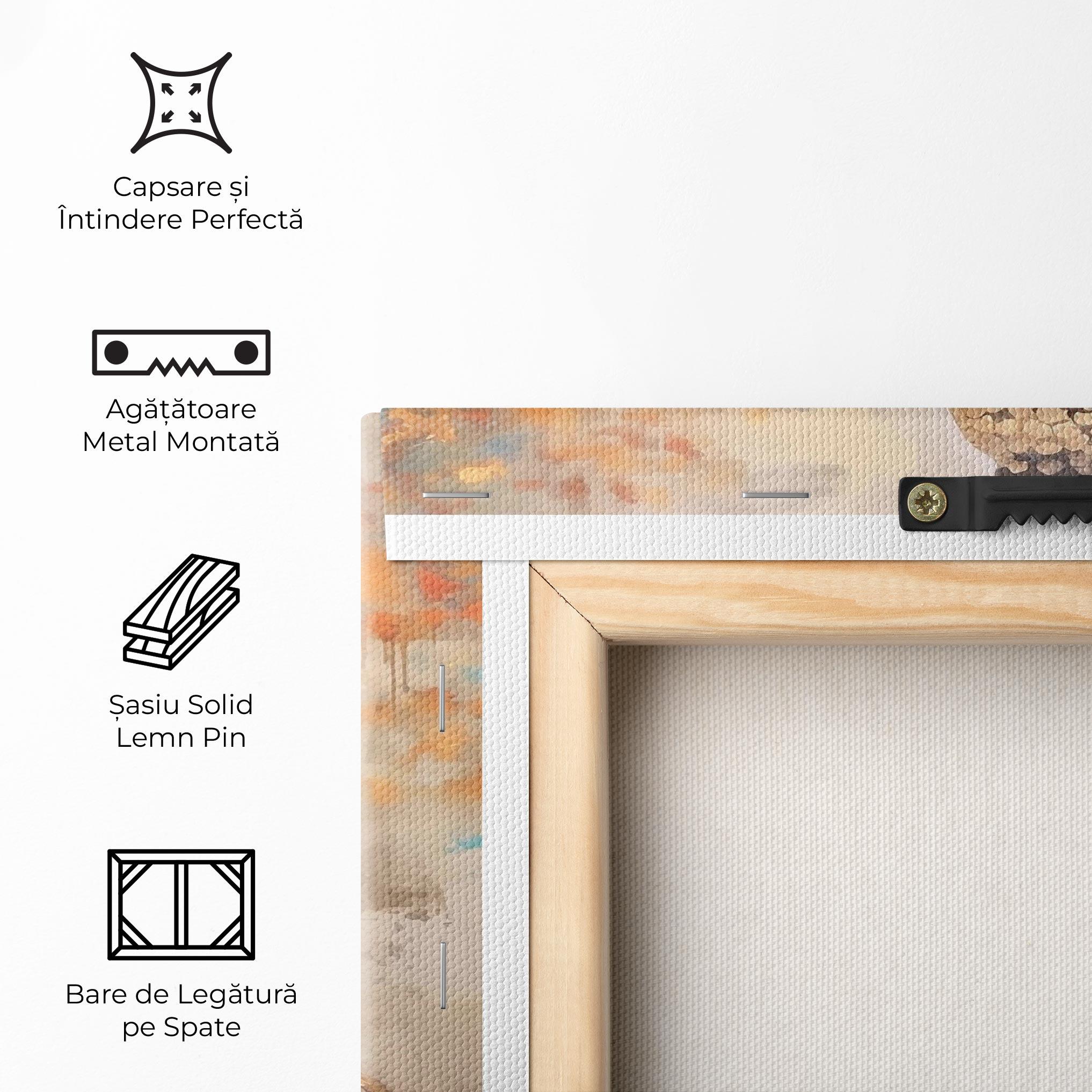 Tablou Canvas Buddha Cream Blue mockup 5