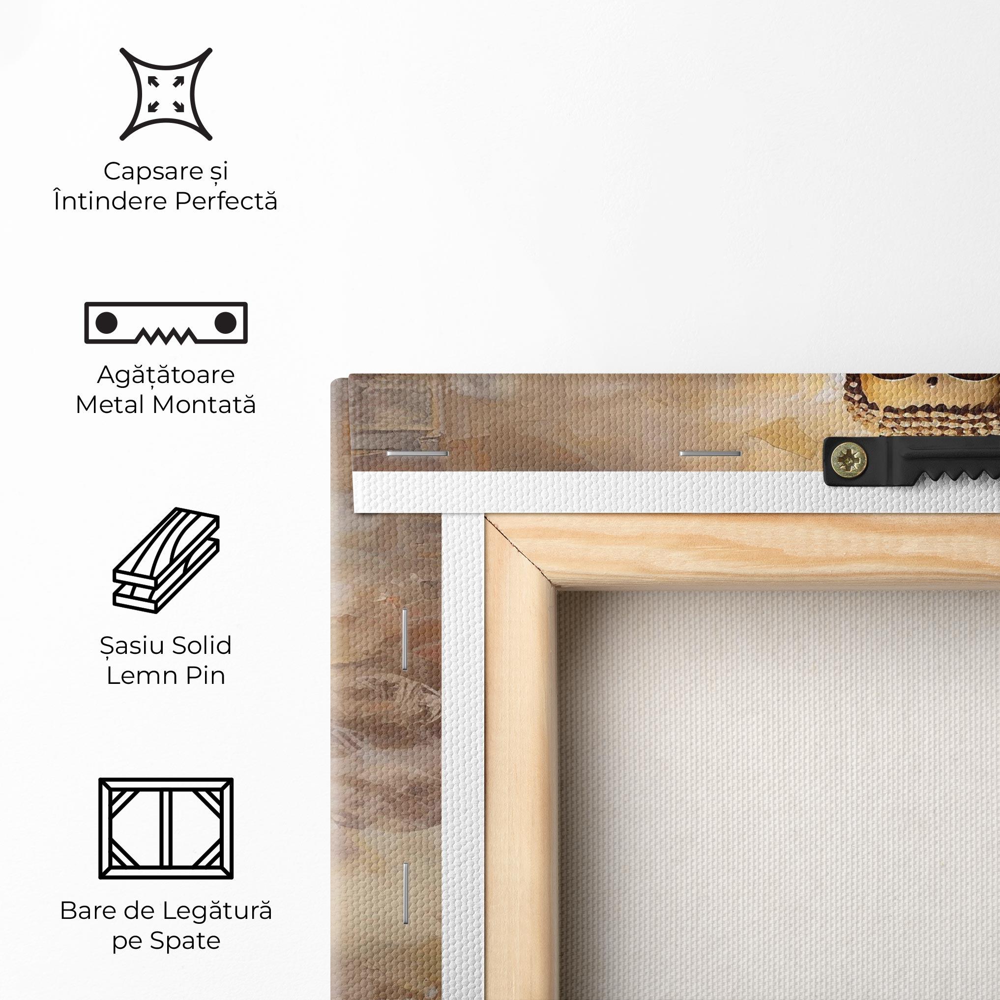 Tablou Canvas Cream Orange Buddha mockup 5