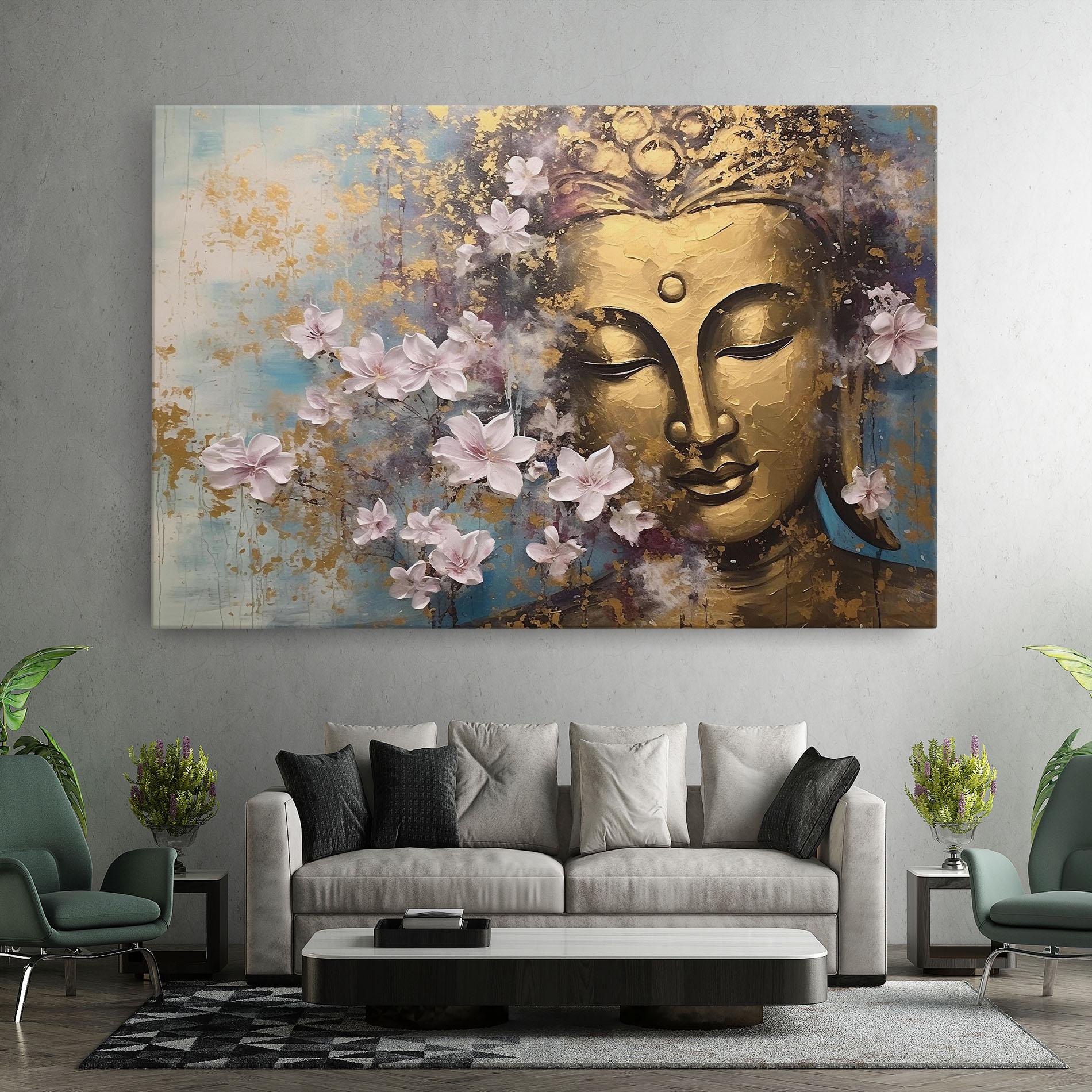 Tablou Canvas Abstract Buddha Plants mockup 7