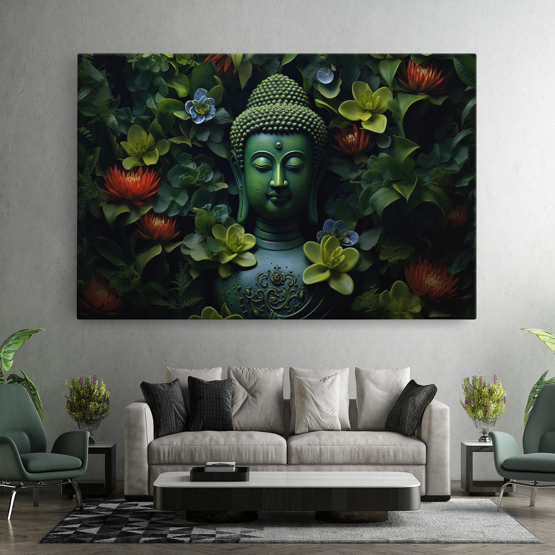 Tablou Canvas Blue Light Buddha mockup 7